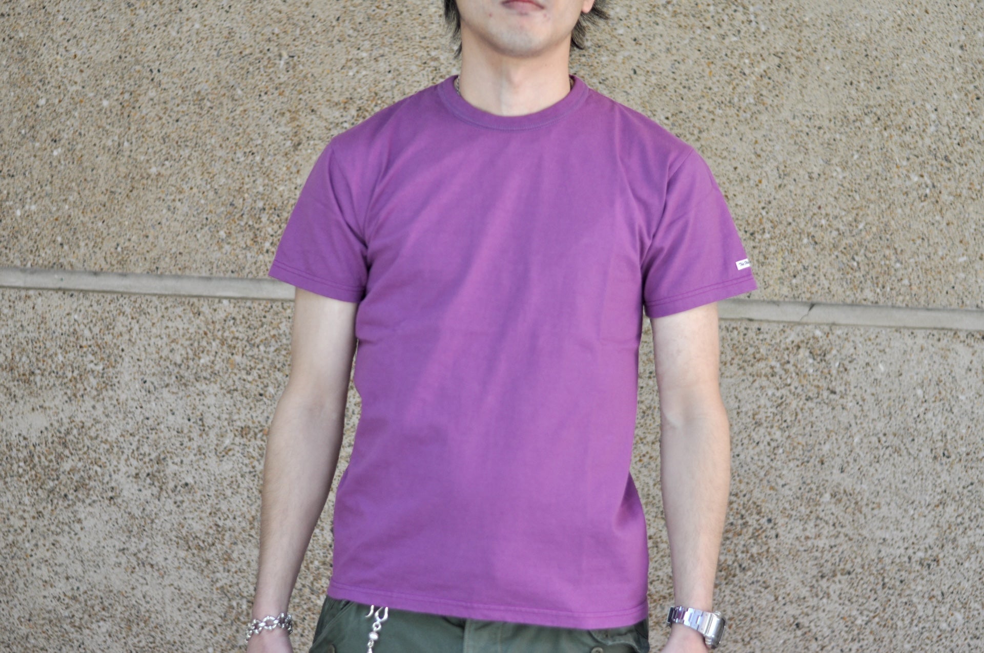 The Flat Head 24 Version 9oz Loopwheeled Plain Tee (Purple)