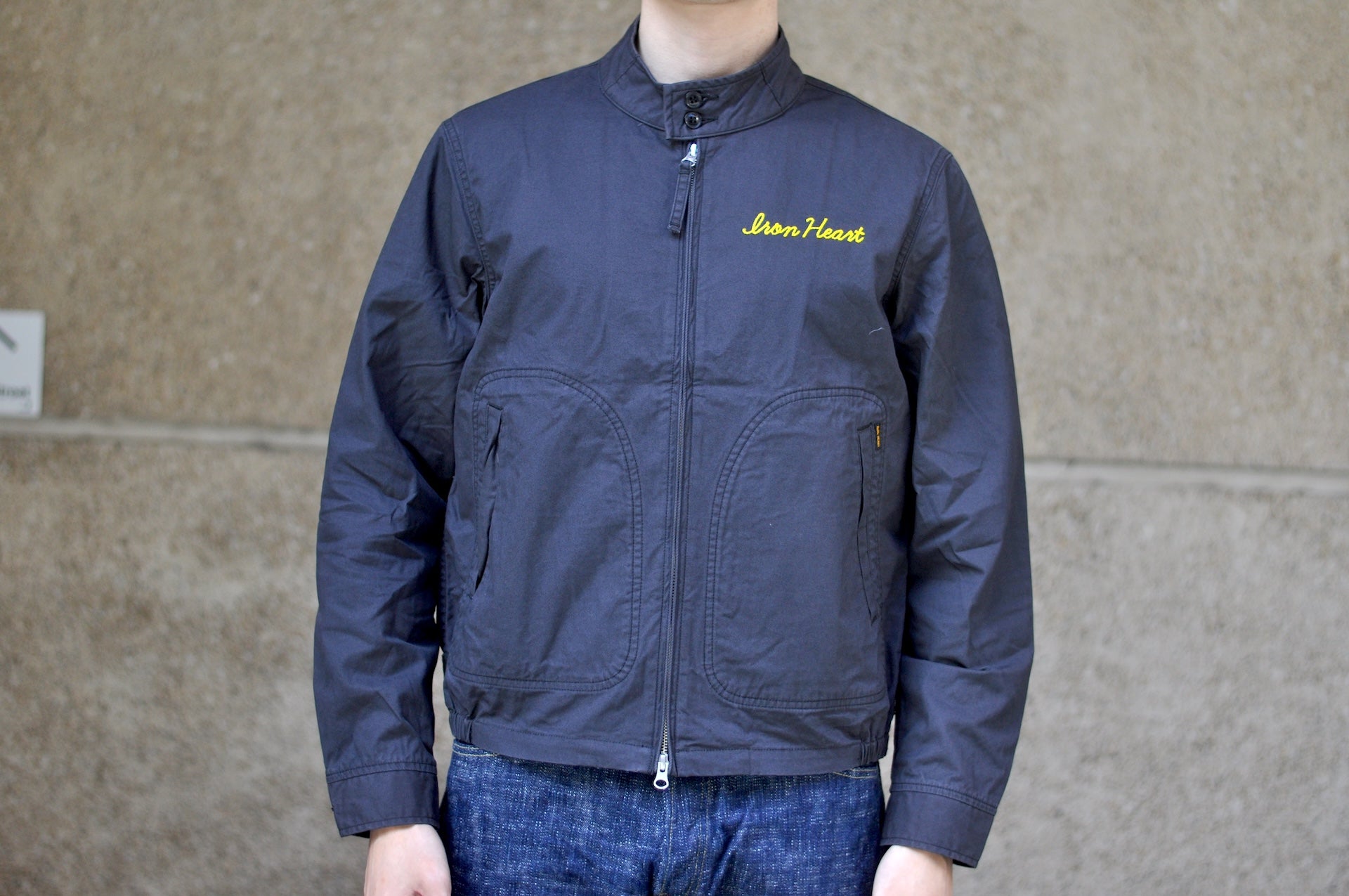 Iron Heart “All-Season” Cotton Serge Drizzler Jacket  (Jet Black)