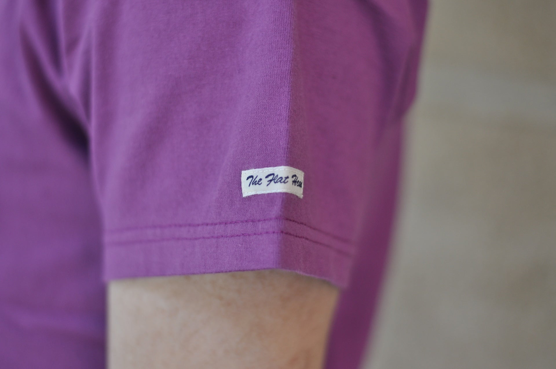 The Flat Head 24 Version 9oz Loopwheeled Plain Tee (Purple)