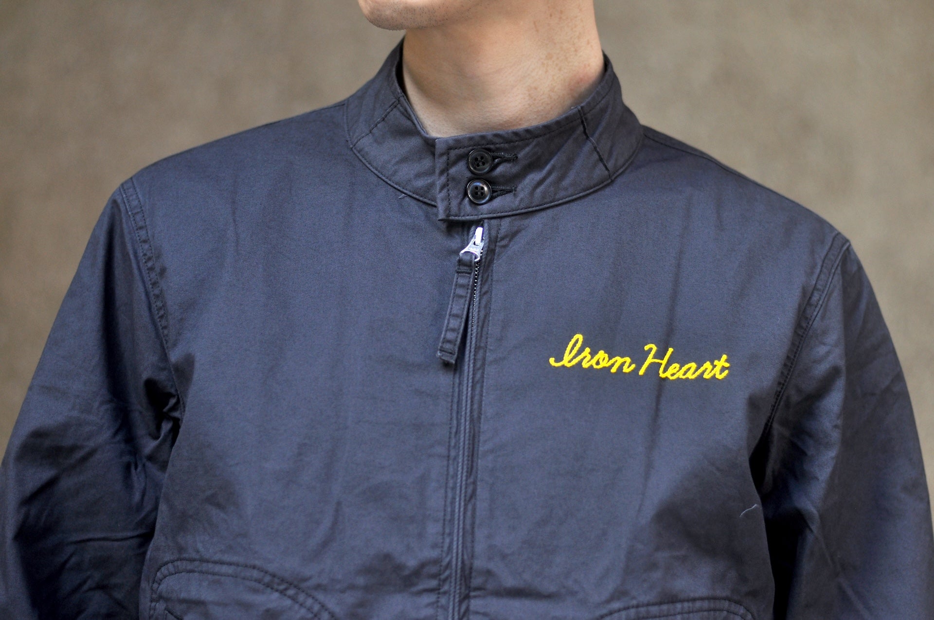 Iron Heart “All-Season” Cotton Serge Drizzler Jacket  (Jet Black)