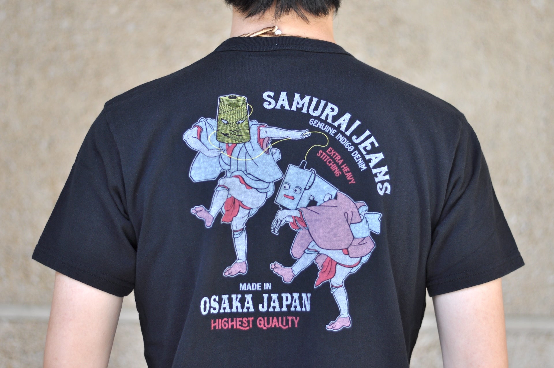 Samurai 7oz "Yokai of Shuttles" Loopwheeled Tee (Black)