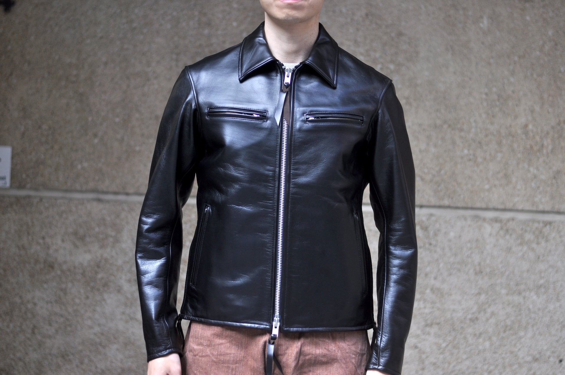 Iron Heart Horsehide Single Riders Jacket (Black Teacore)