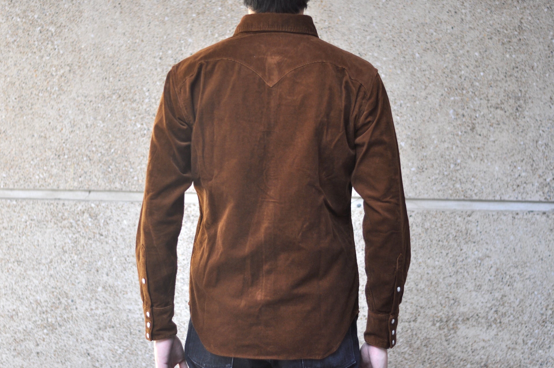 Stevenson Overall Co. 'Cody' Heavyweight 16-Wale Corduroy Western Shirt (Chocolate Brown)