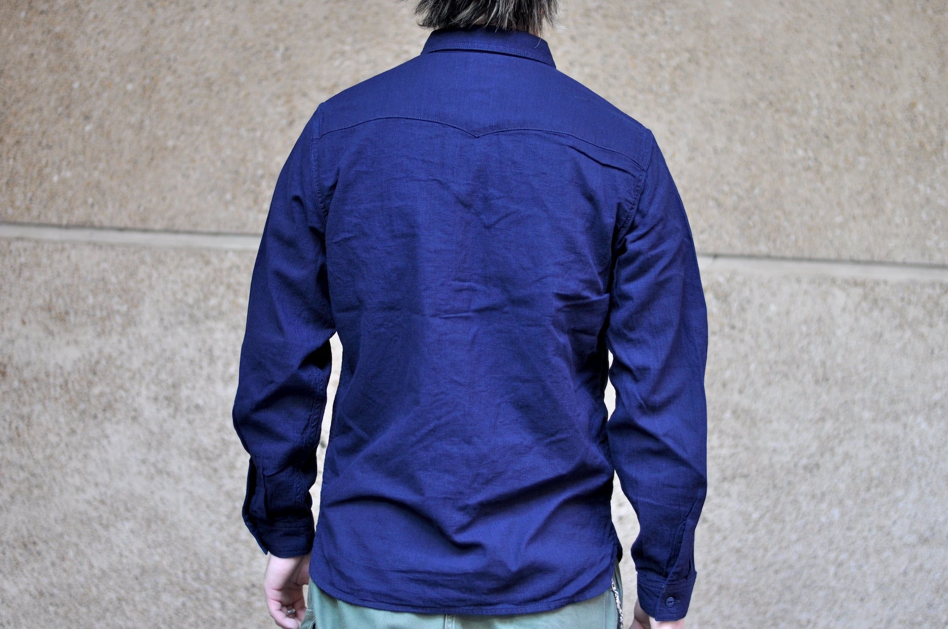 The Flat Head Indigo Dyed Selvage Dobby Work Shirt