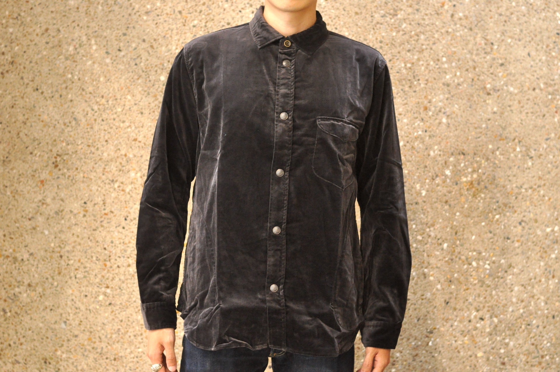 BLUE BLUE ウールカシミヤメルトンCPOシャツ BLUE BLUE ウールカシミヤメルトンCPOシャツ （セール】テック