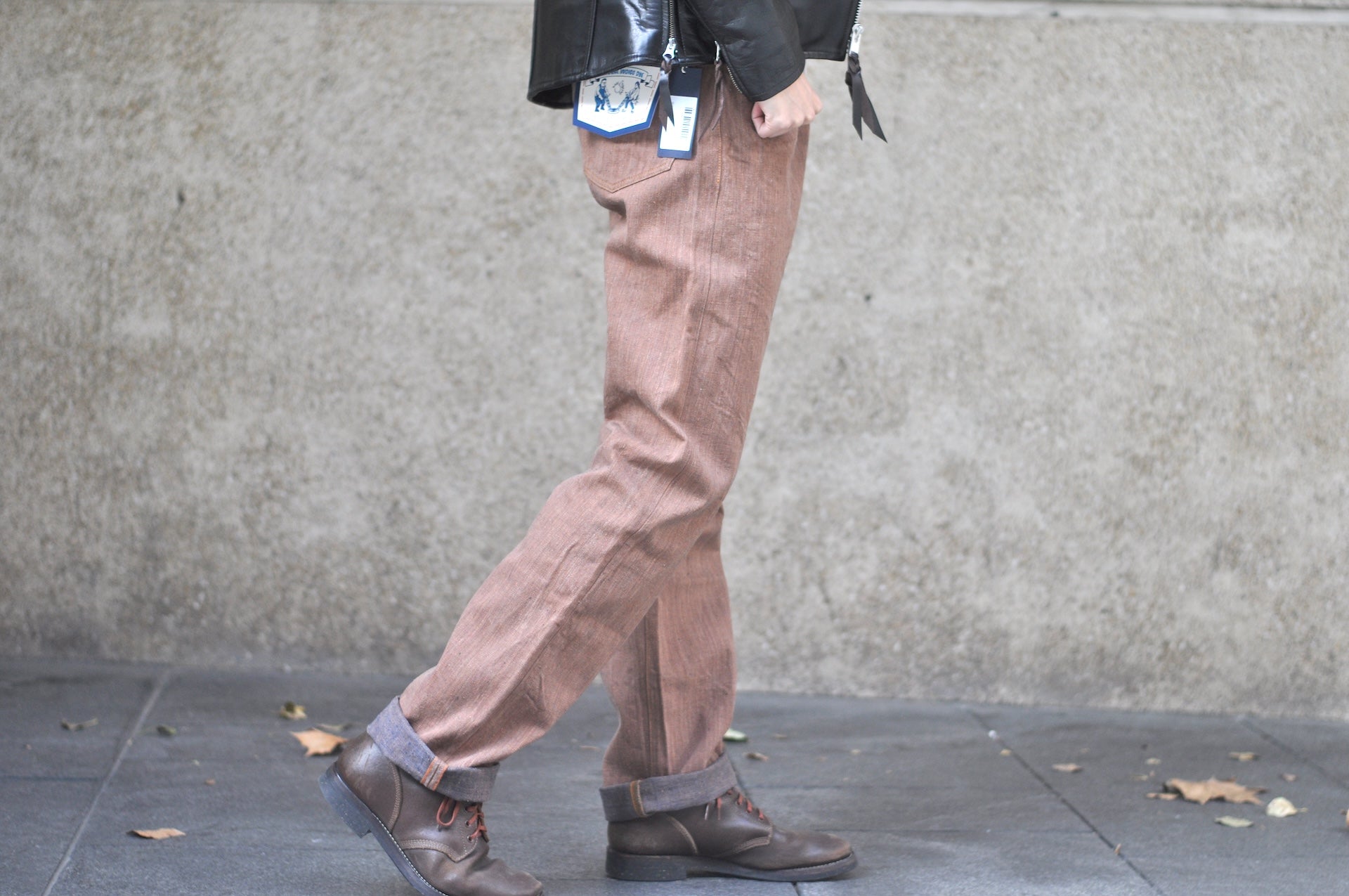 Graph Zero 13oz “Kakishibu x Natural Indigo” Neppy-Slub Denim (Classic Straight fit)