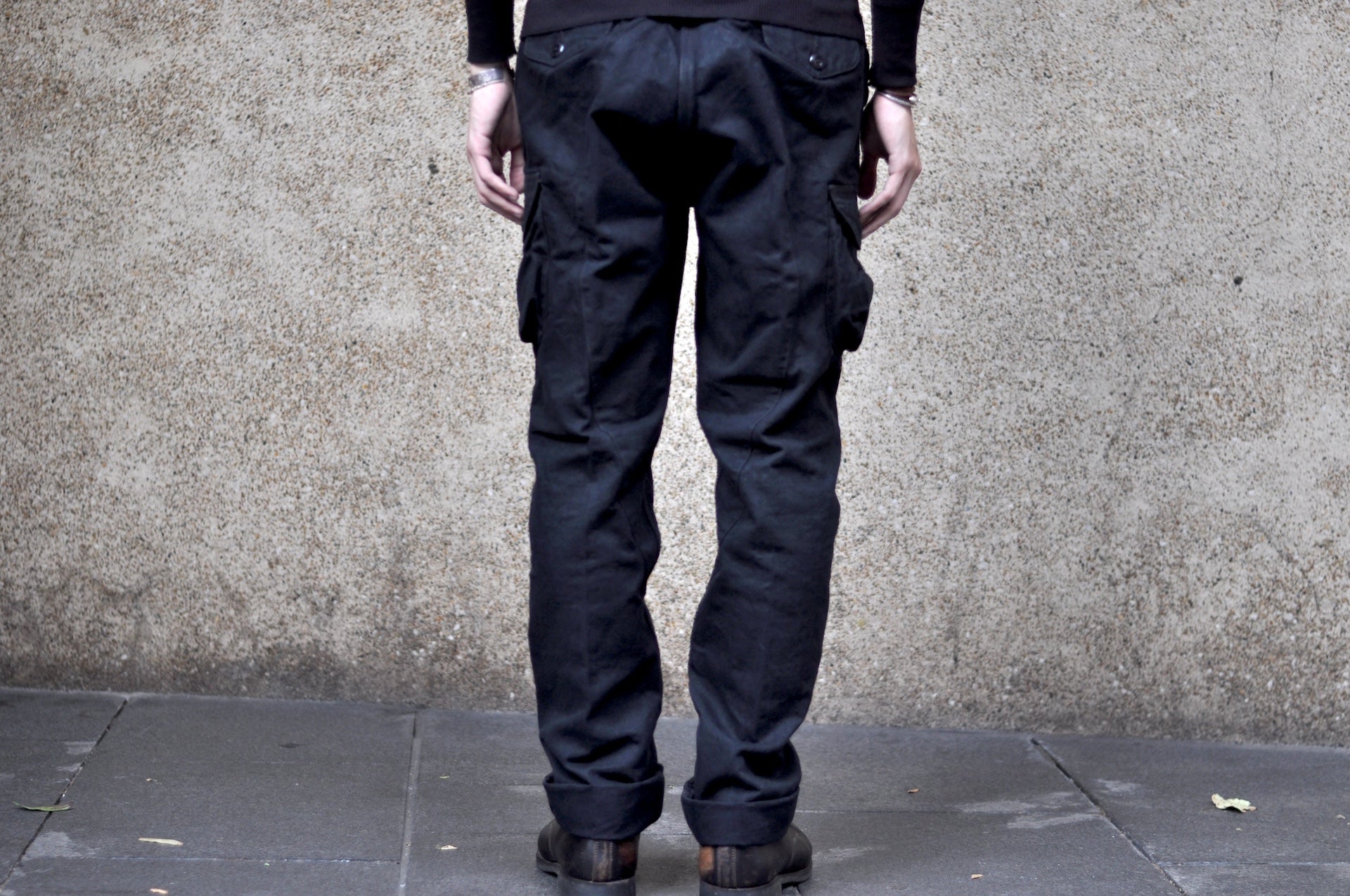 Freewheelers "Timber Cruiser" Ultra-Heavyweight Duck Canvas Trousers (Yarn-Dyed Black)