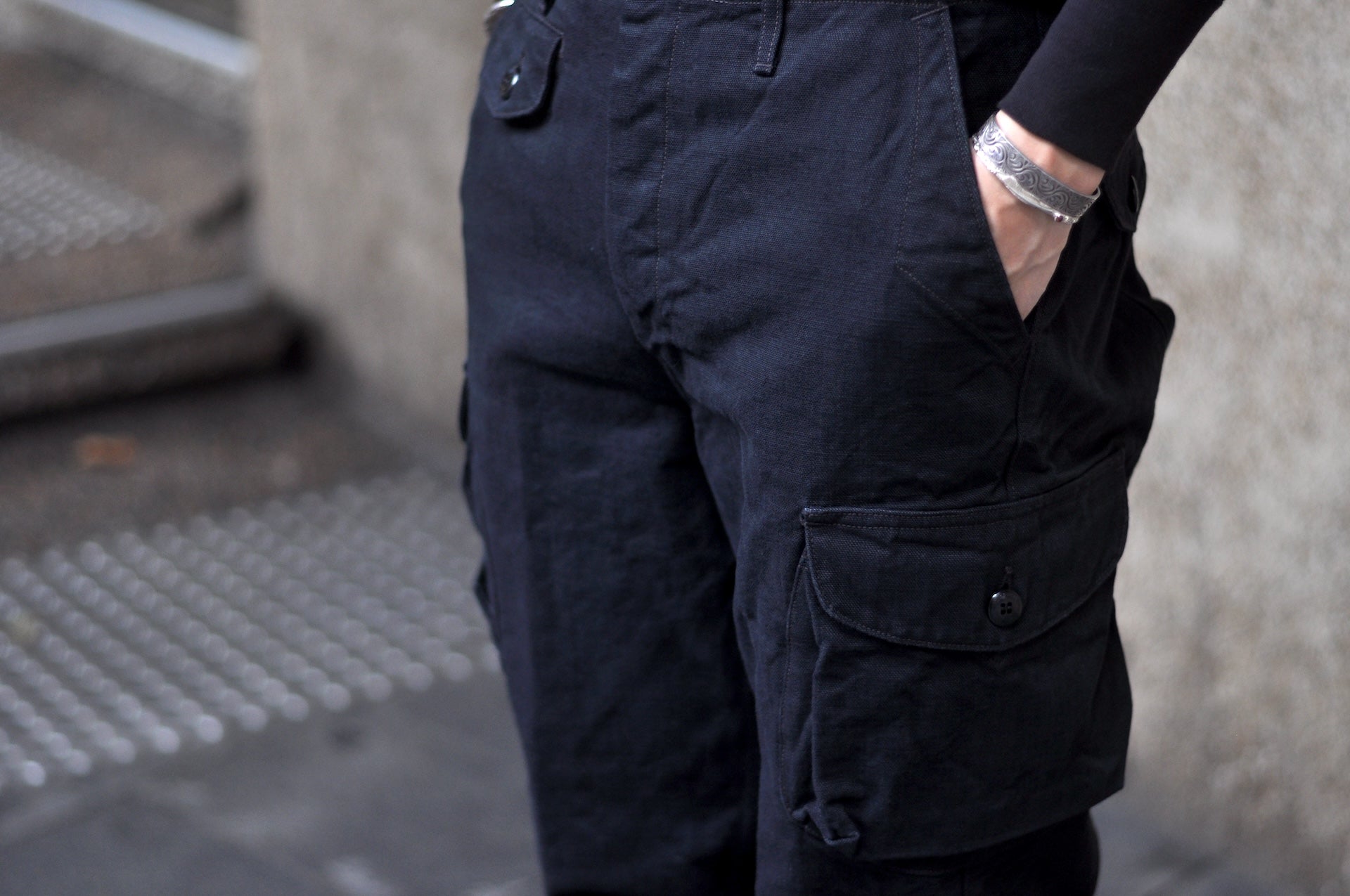 Freewheelers "Timber Cruiser" Ultra-Heavyweight Duck Canvas Trousers (Yarn-Dyed Black)