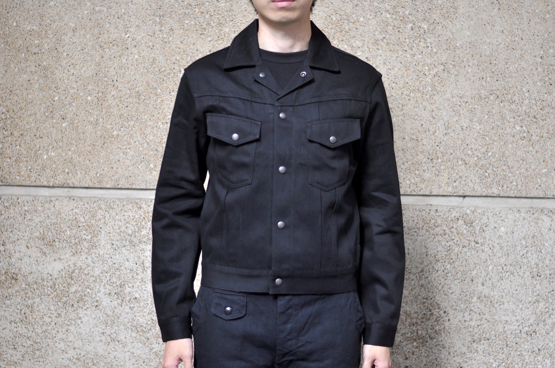 Stevenson Overall Co. 12oz 'Maverick Rider' Denim Jacket (Black)