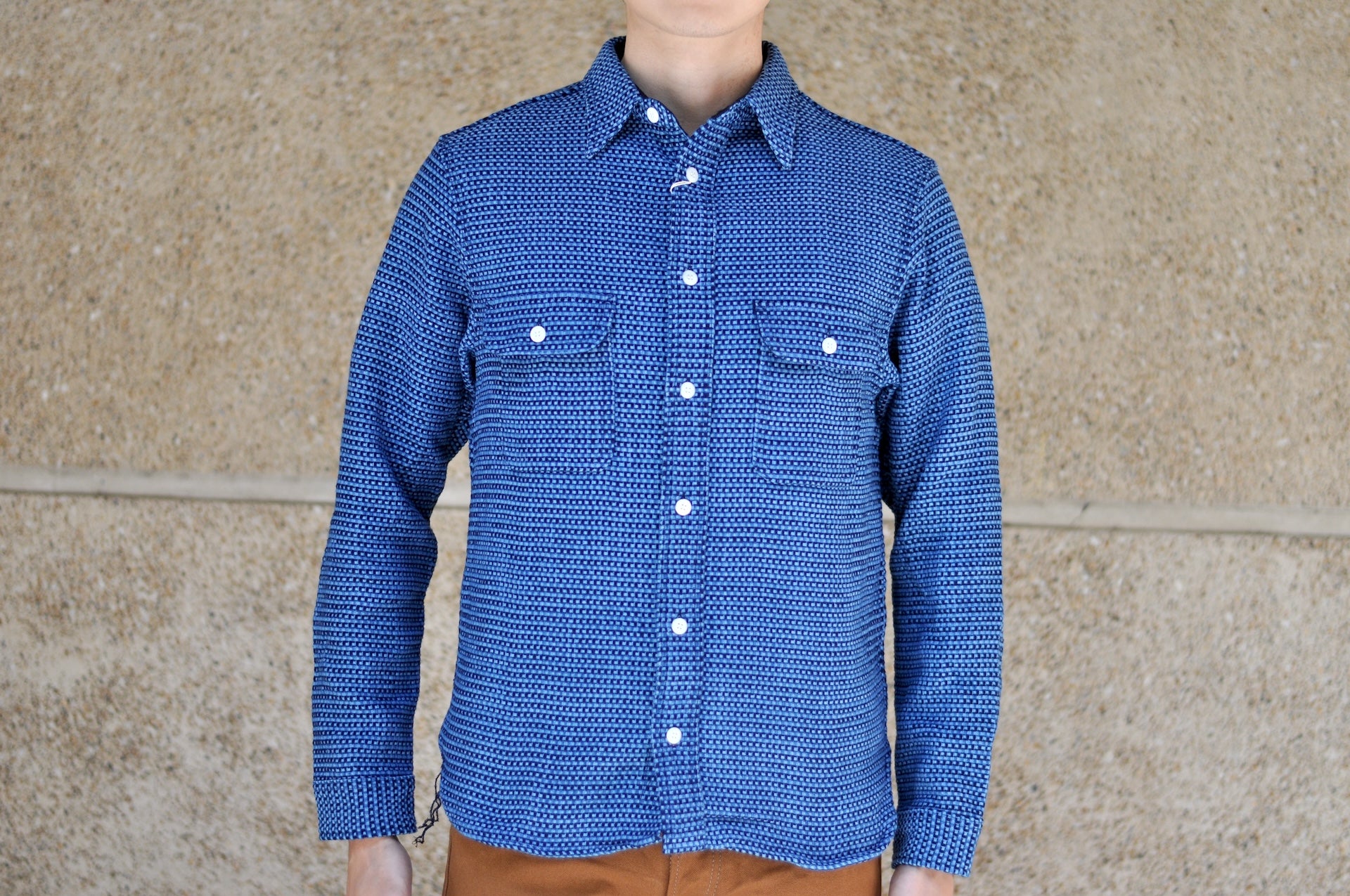 Samurai "Aizome" Heavyweight Natural Indigo Dyed Sashiko Workshirt