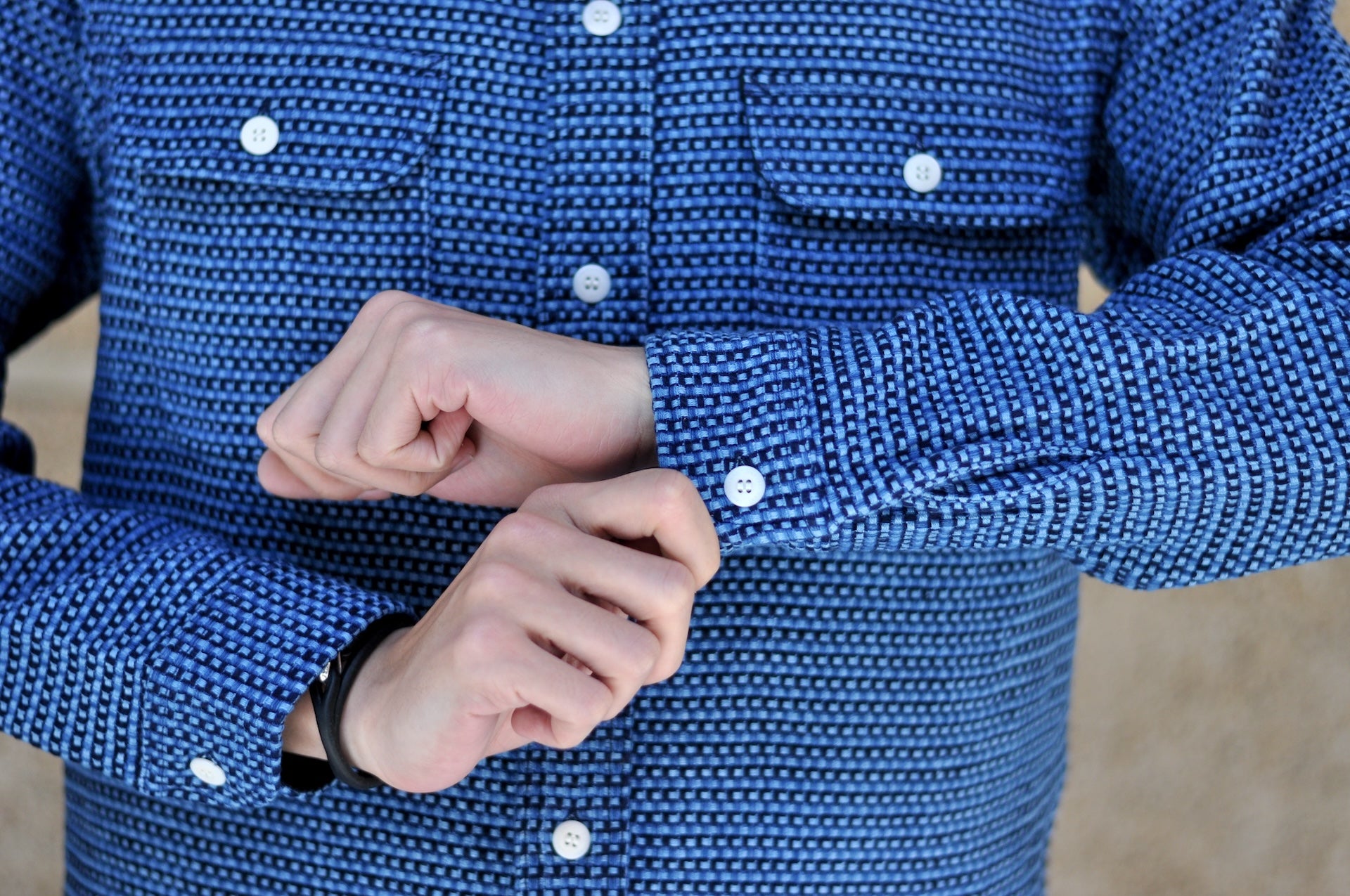 Samurai "Aizome" Heavyweight Natural Indigo Dyed Sashiko Workshirt