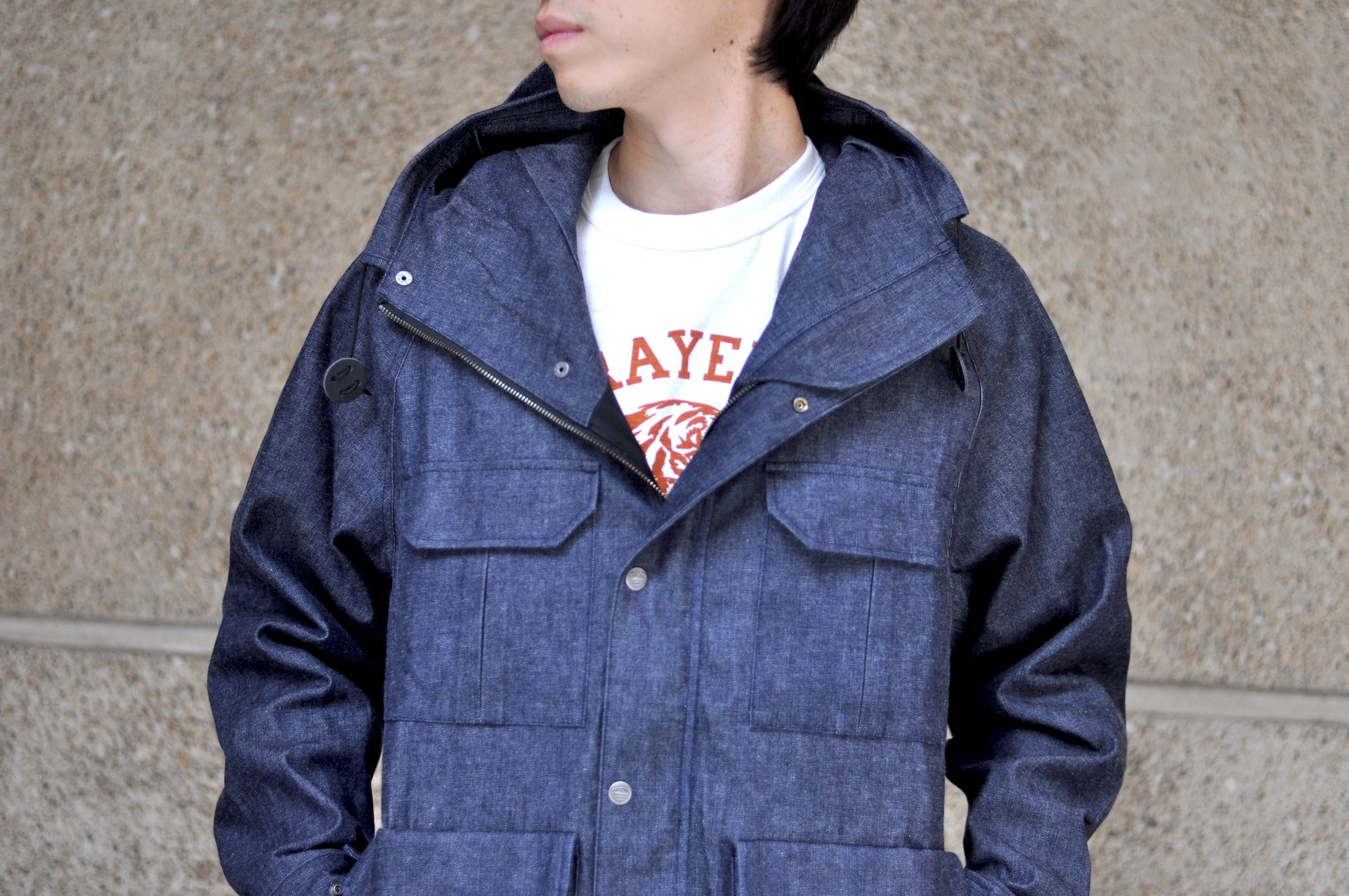 Samurai Indigo Dyed Denim "All-Seasons" Mountain Parka