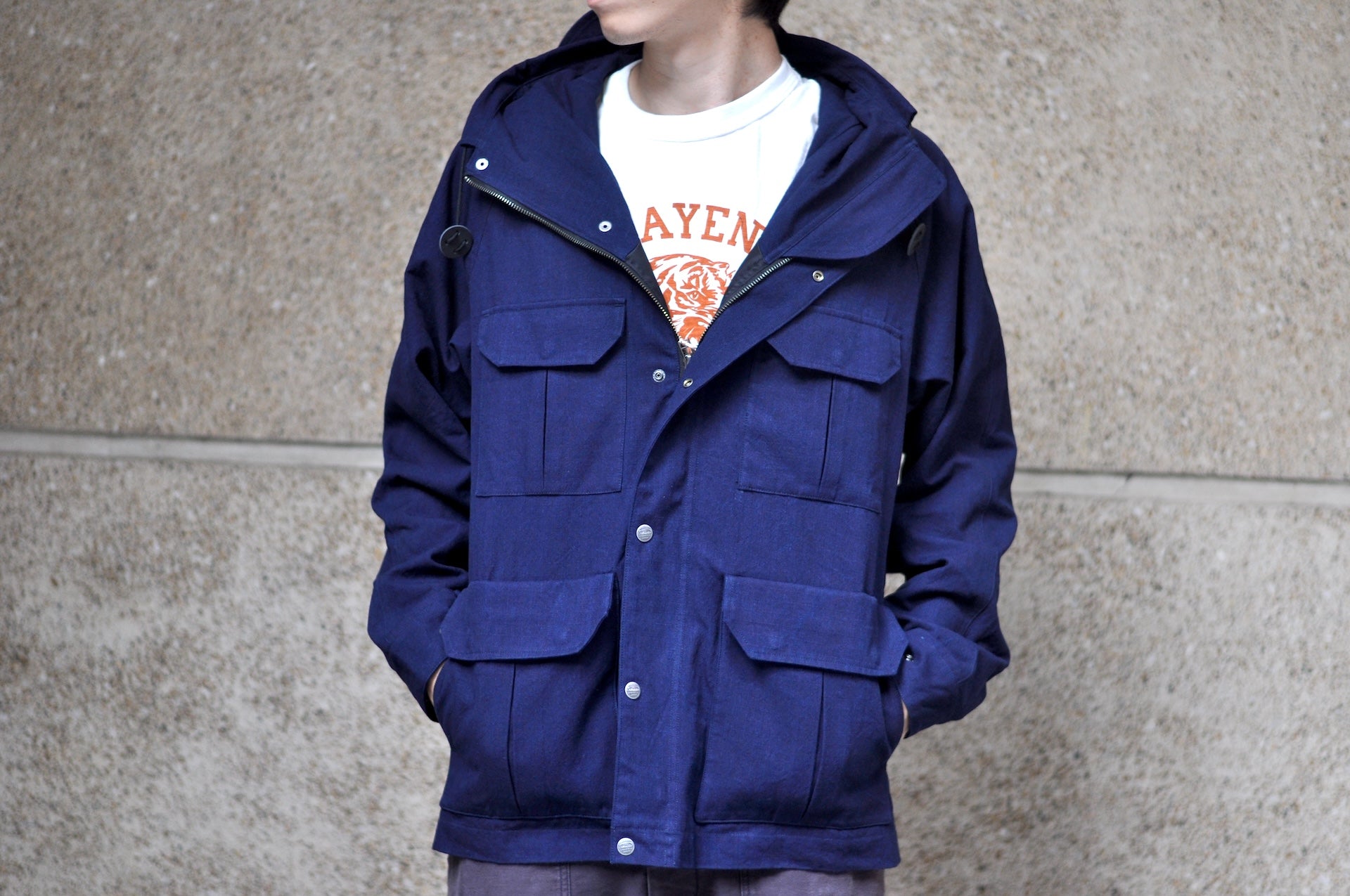 Samurai Natural Indigo Dyed Ripstop "All-Seasons" Mountain Parka