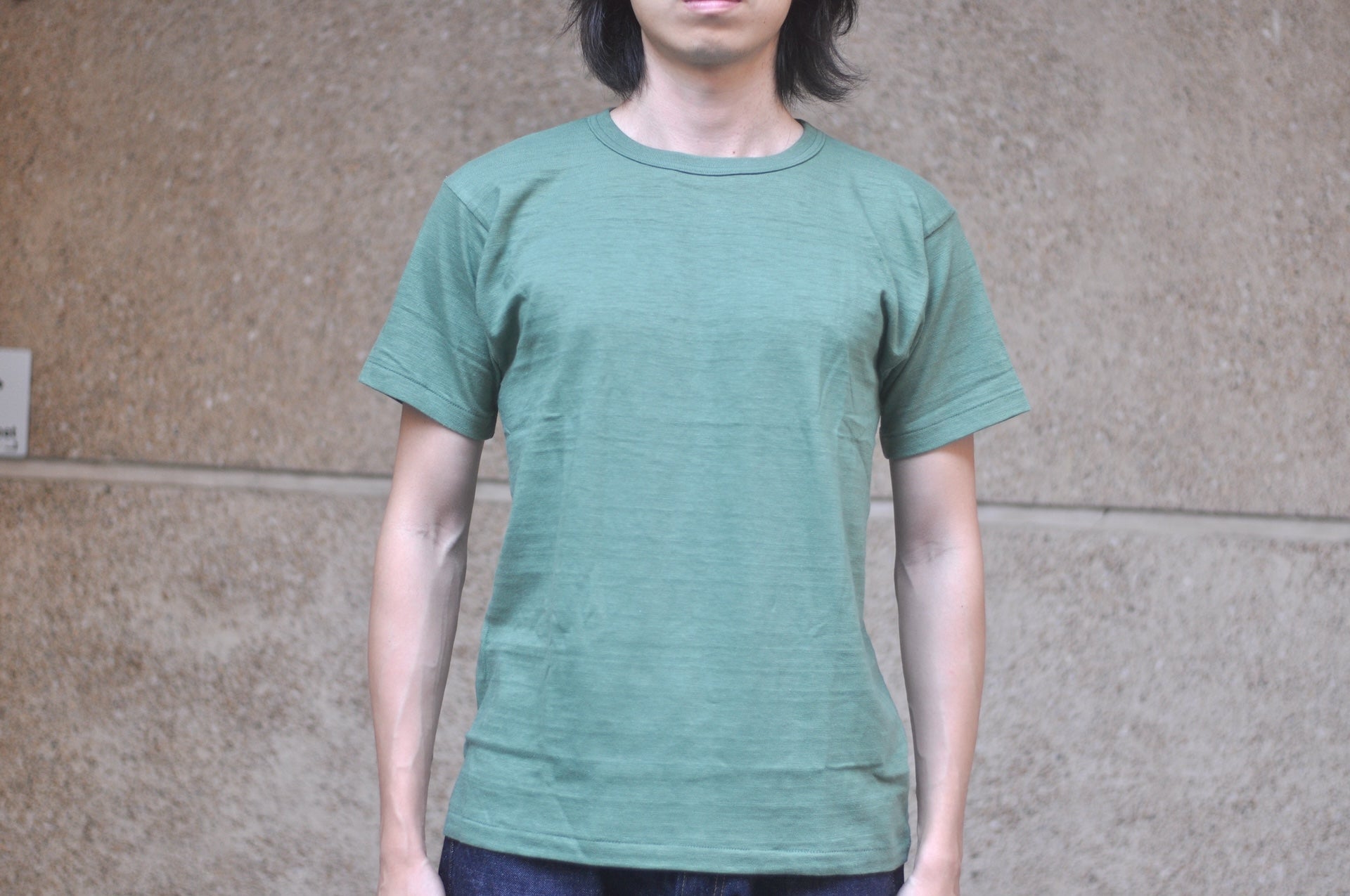 John Gluckow X Warehouse Co. 6oz Loopwheeled Plain Tee (Green)
