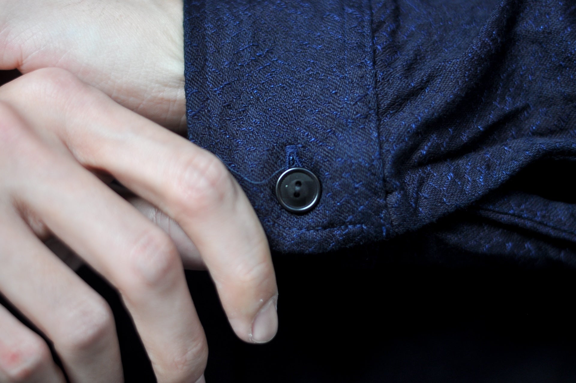 Samurai Indigo Dyed "Year of the Snake" Jacquard Workshirt (Oversea Edition)