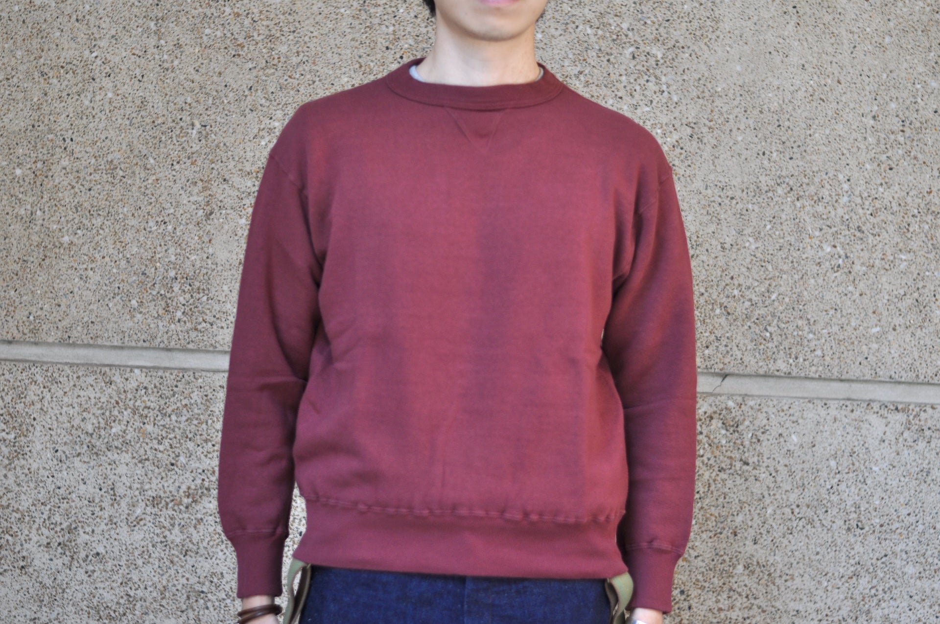 Dubble Works 11oz "Tsuri-ami" Loopwheeled Sweatshirt (Burgundy)