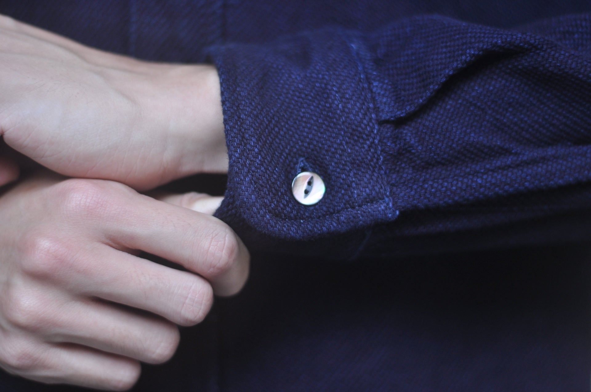 MOMOTARO JEANS Indigo Dyed Heavyweight Dobby Workshirt