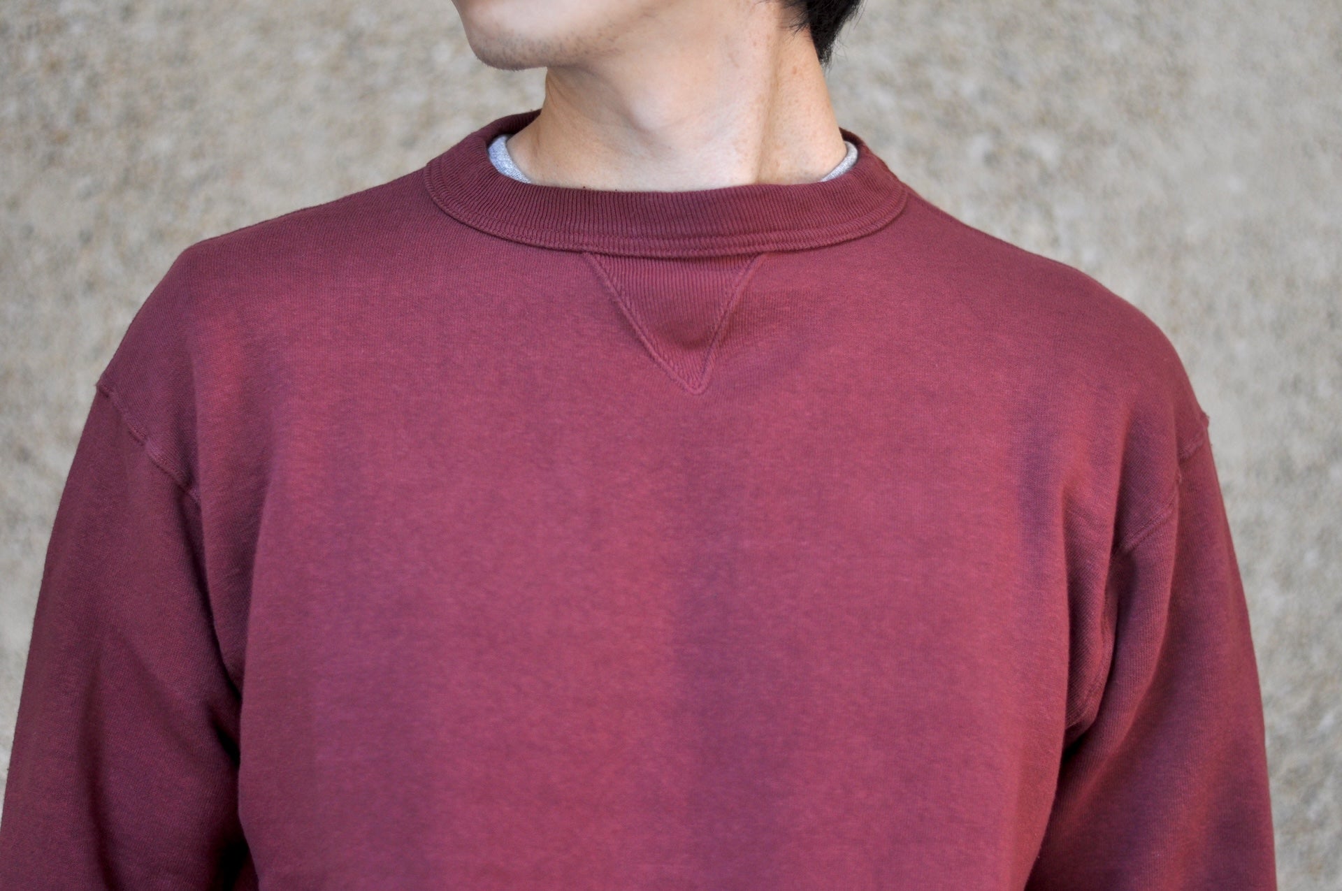 Dubble Works 11oz "Tsuri-ami" Loopwheeled Sweatshirt (Burgundy)