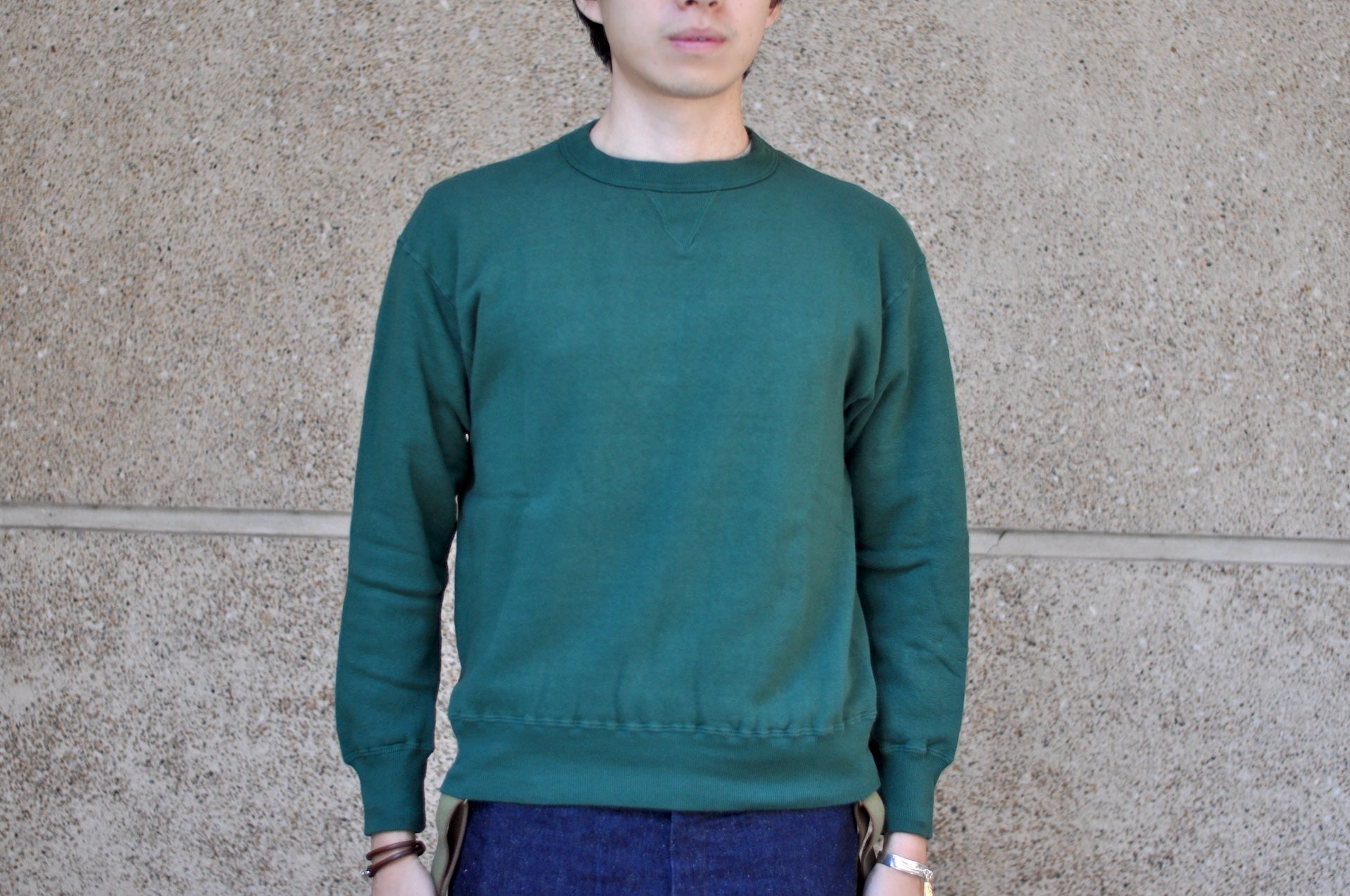 Dubble Works 11oz "Tsuri-ami" Loopwheeled Sweatshirt (Green)