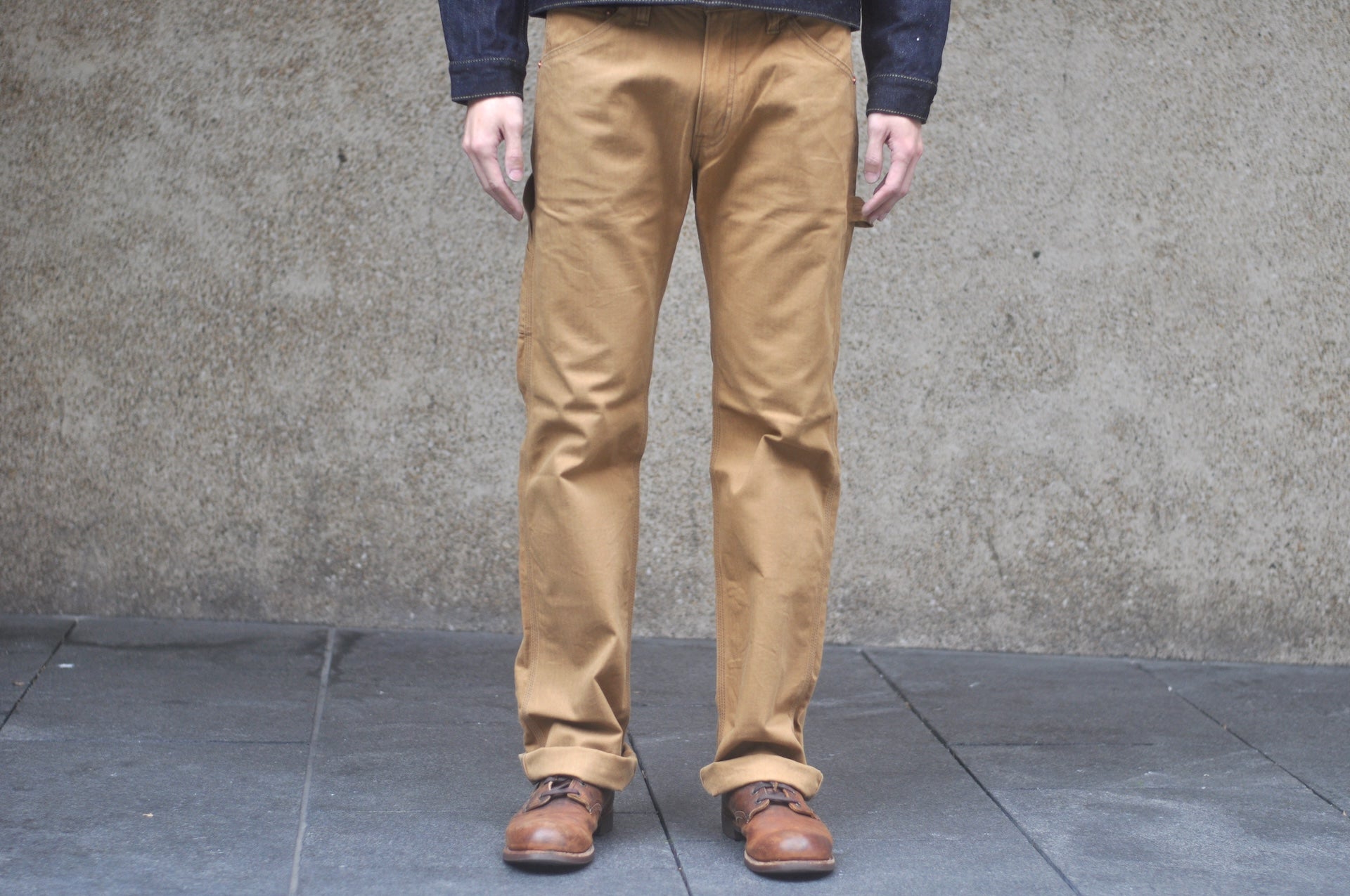 Iron Heart 10oz Herringbone Twill Painter Pants (Brown)