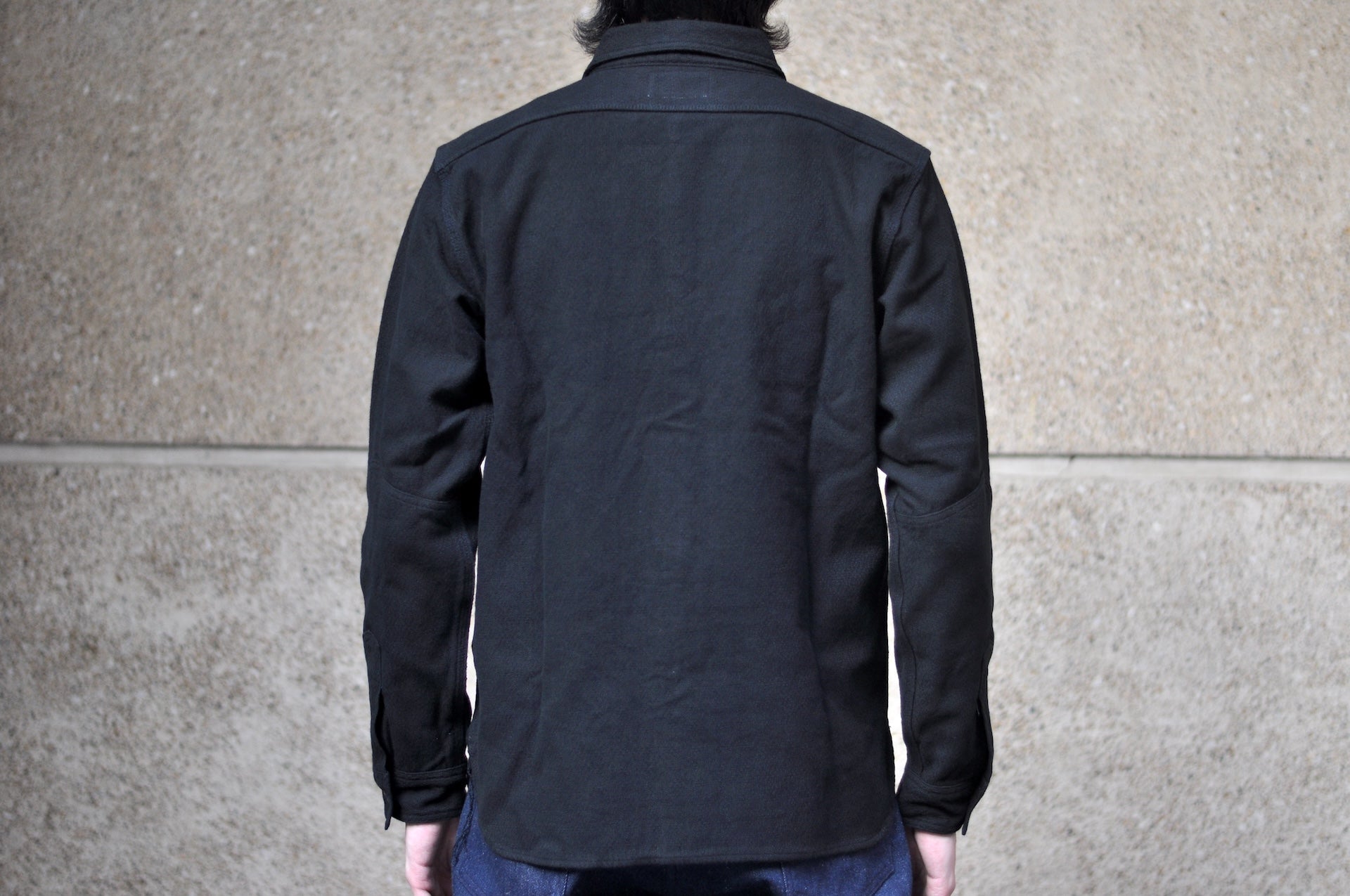 Samurai “Ultimate Black” Sashiko Flannel Workshirt (Oversea Edition)