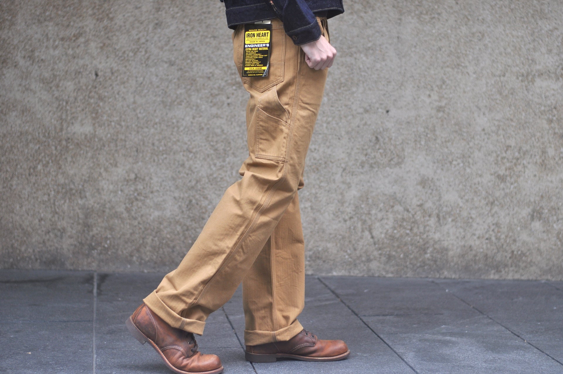 Iron Heart 10oz Herringbone Twill Painter Pants (Brown)