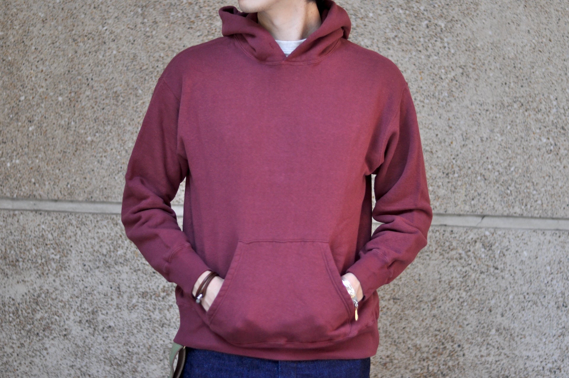 Dubble Works 11oz "Tsuri-ami" Loopwheeled Pull Over (Burgundy)