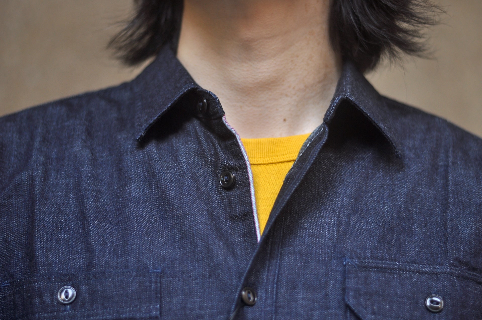 MOMOTARO JEANS 8oz Indigo Dyed GTB Selvage Denim Workshirt