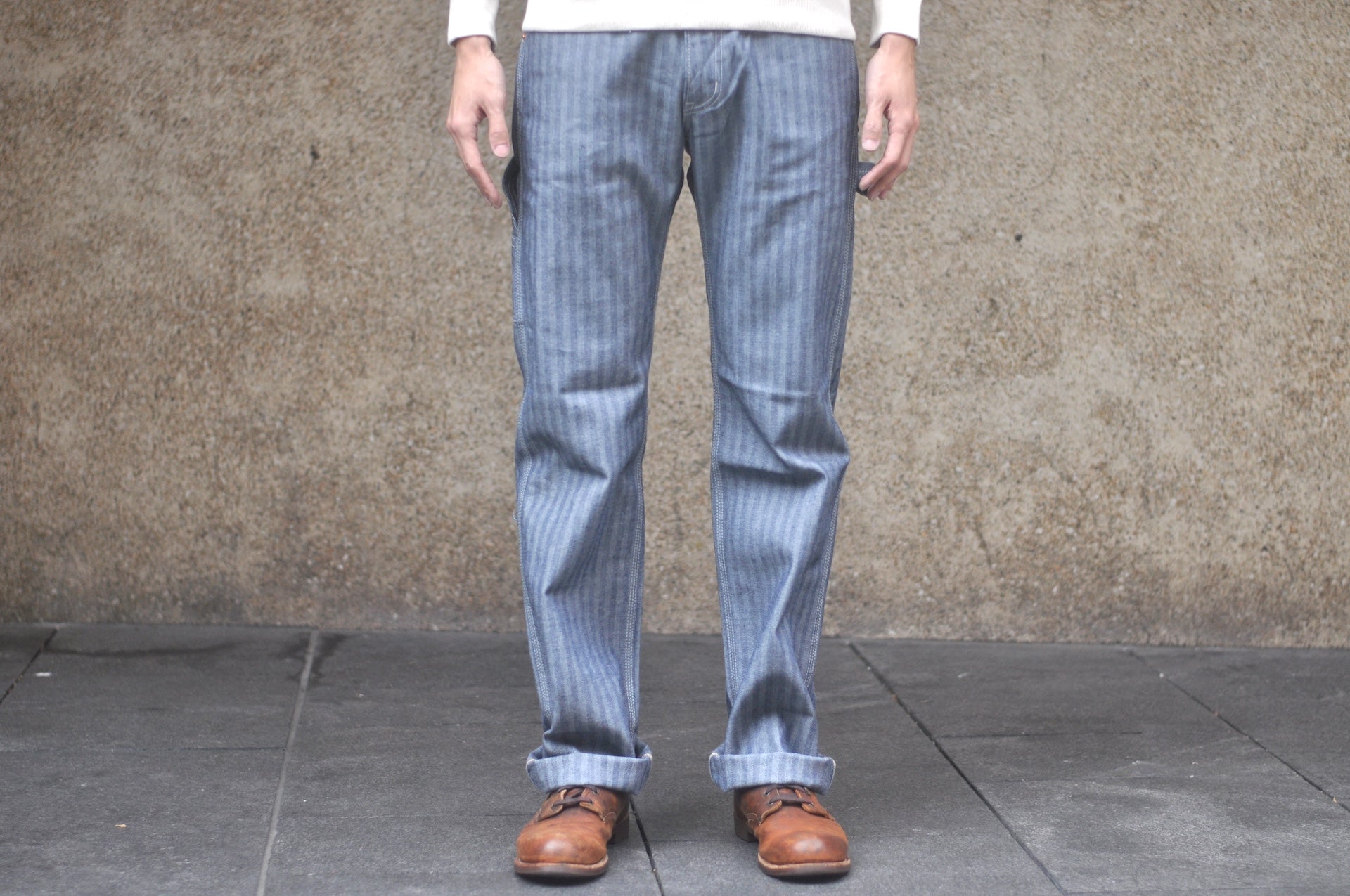 Iron Heart 10.5oz Herringbone Twill Painter Pants (Indigo)