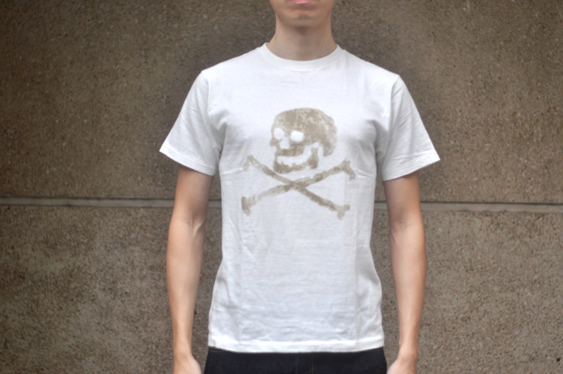 Dubble Works 5.5oz "Skull" Loopwheeled Tee (White)