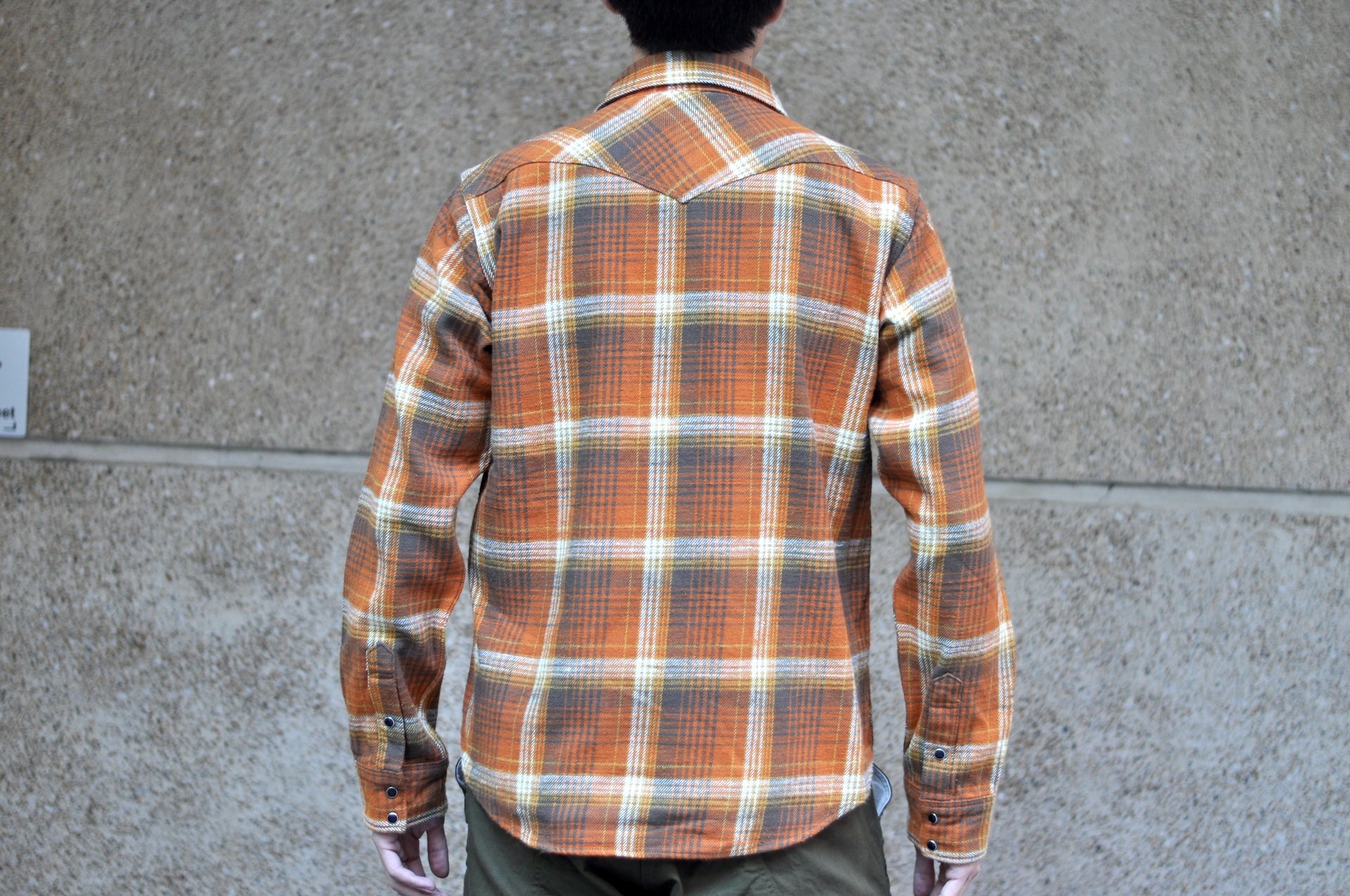 Iron Heart 12oz Ultra-Heavy "Slubby" Flannel Western Shirt (Autumn Orange)