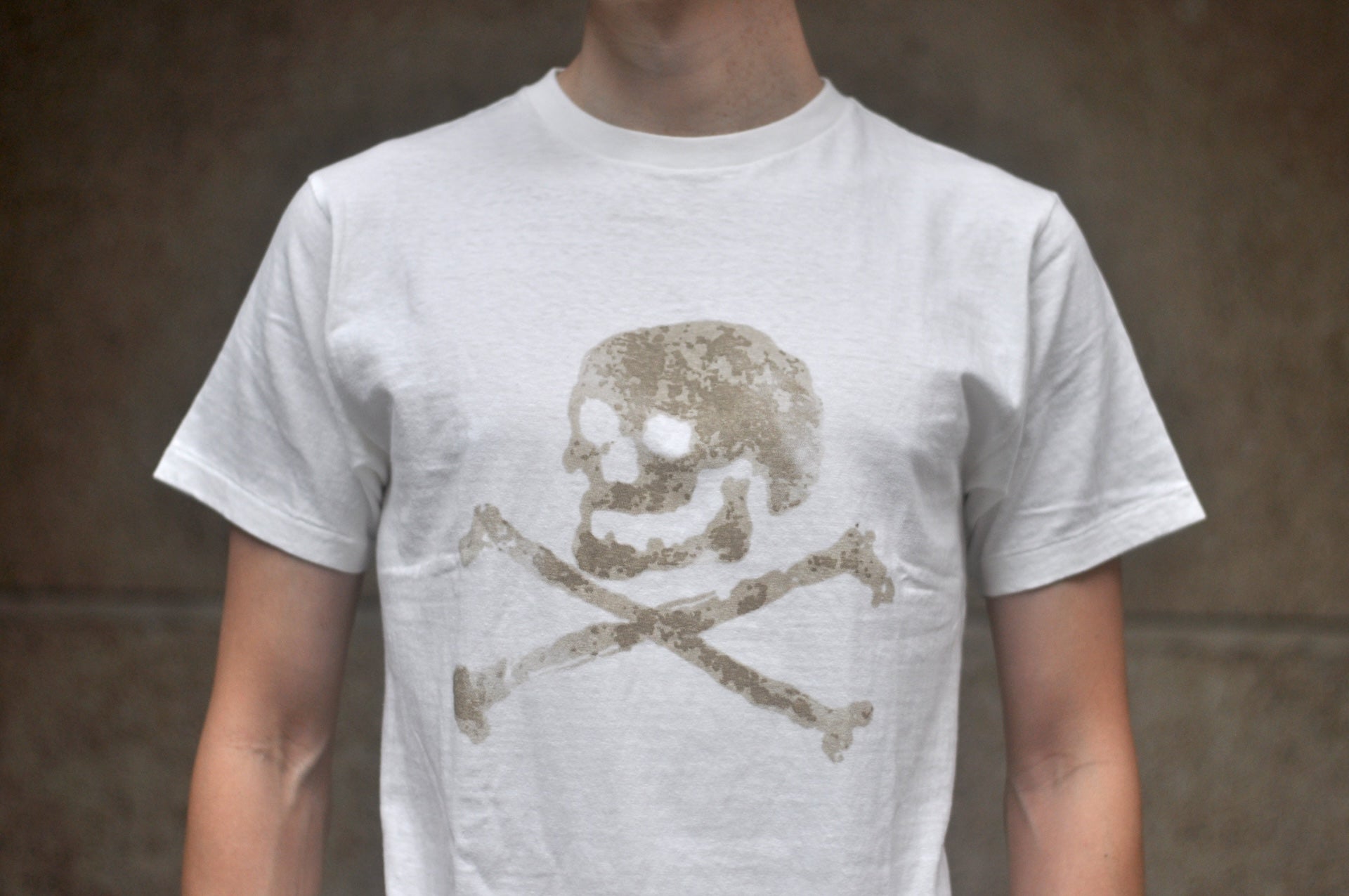 Dubble Works 5.5oz "Skull" Loopwheeled Tee (White)