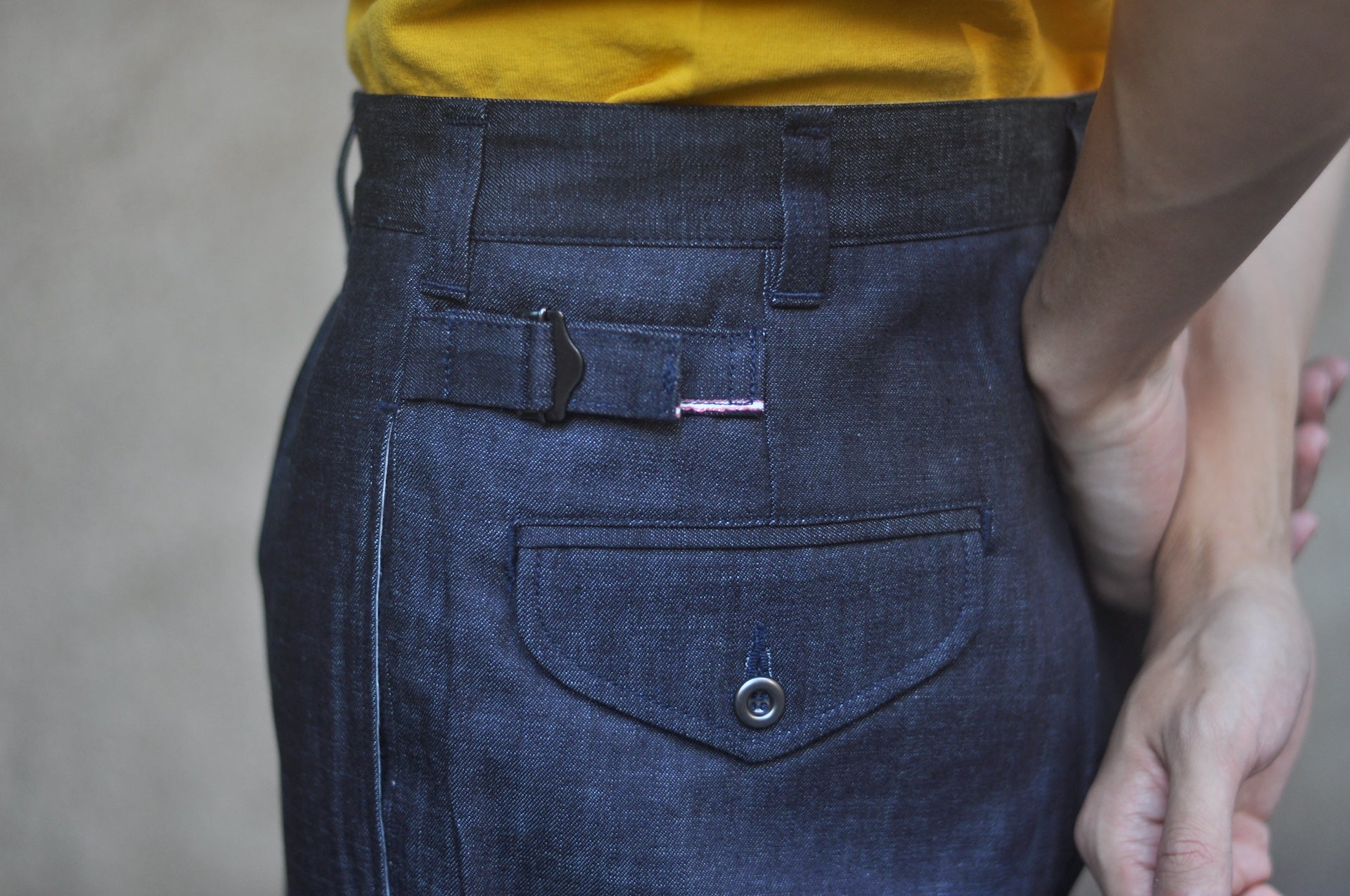 MOMOTARO JEANS 8oz “Tokuno Blue” Indigo Dyed Selvage Tailored Denim Trousers