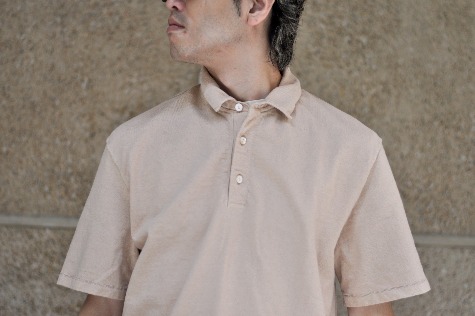 Samurai 12oz "Nippon Cotton" Heavyweight Polo Shirt (Pale Kuri)