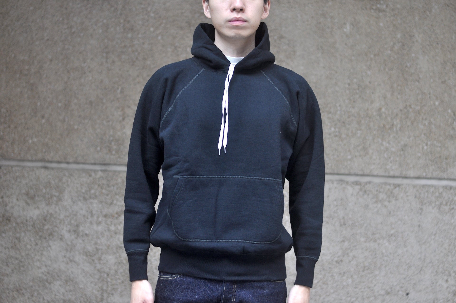 RAGGY CLOTHING 14oz “Pound Cake” Loopwheeled Pullover (Solid Black)