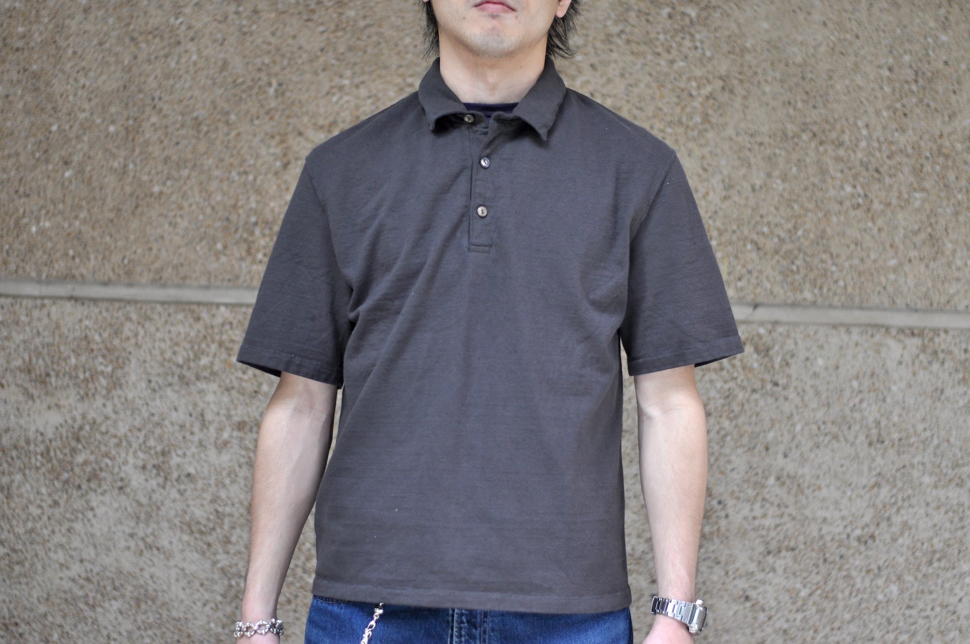 Samurai 12oz "Nippon Cotton" Heavyweight Polo Shirt (Kuromame)