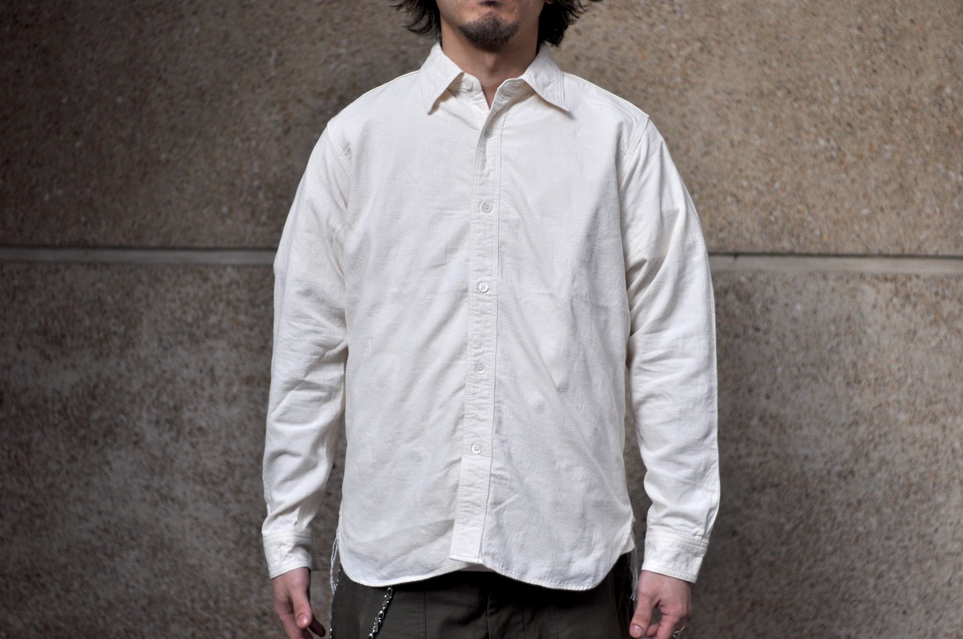 Samurai 10oz Tropical Weather Dobby Military Shirt (Natural)