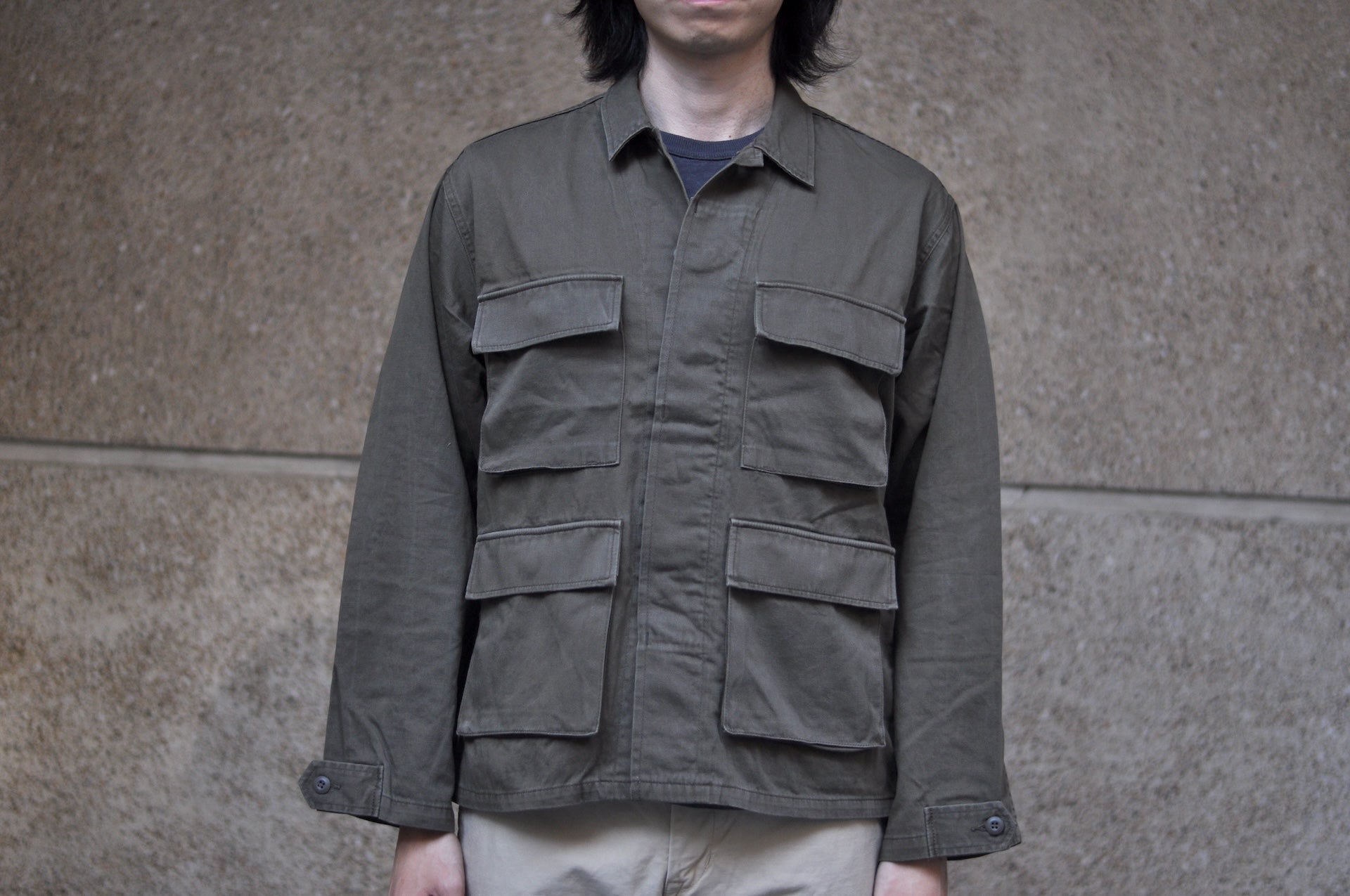 Japan Blue ‘All-Season’ Back Satin Fatigue Jacket (Khaki)