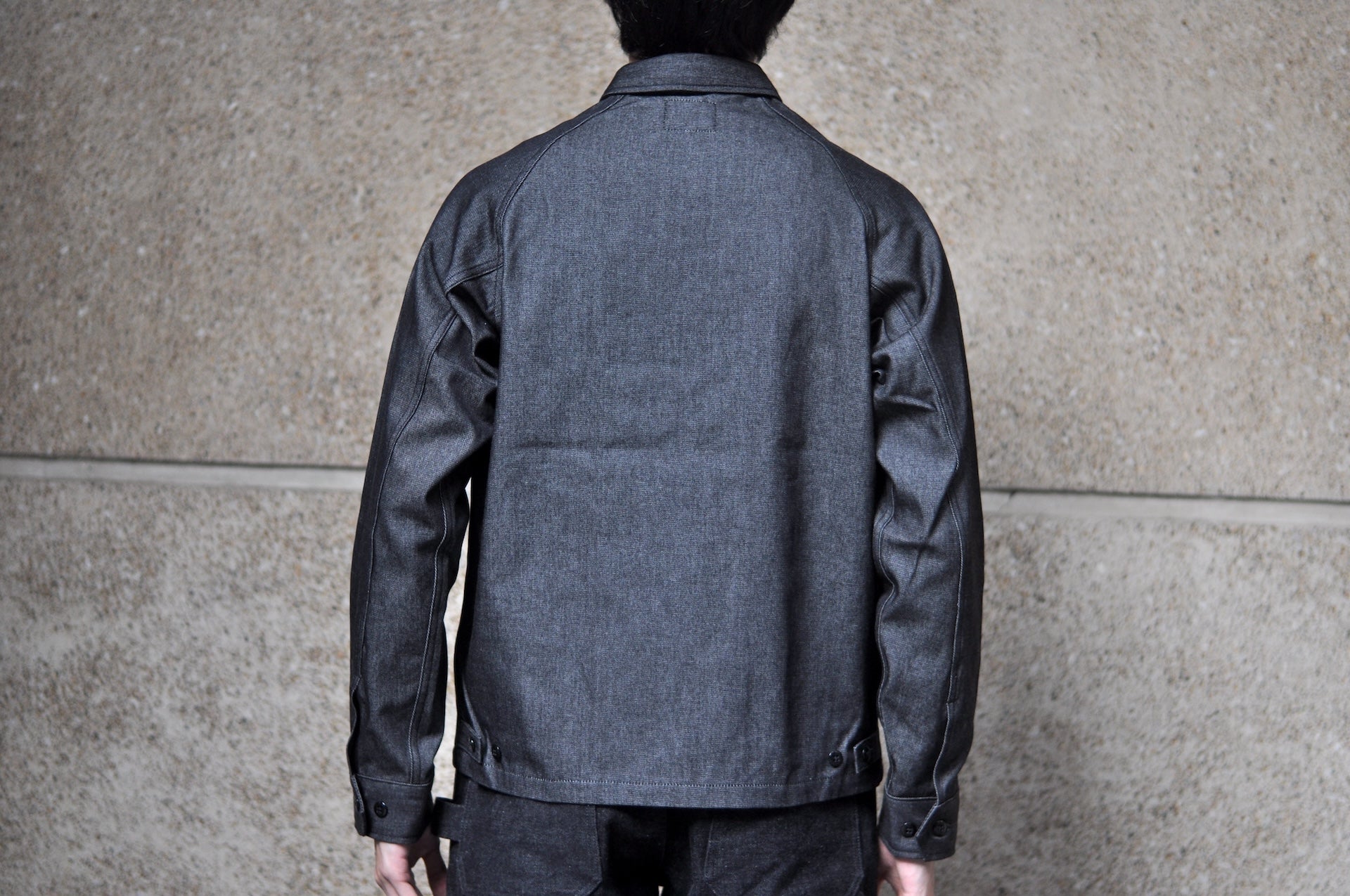 BONCOURA 12oz Weapon Denim "Dog Ear" Sport Jacket (Black)