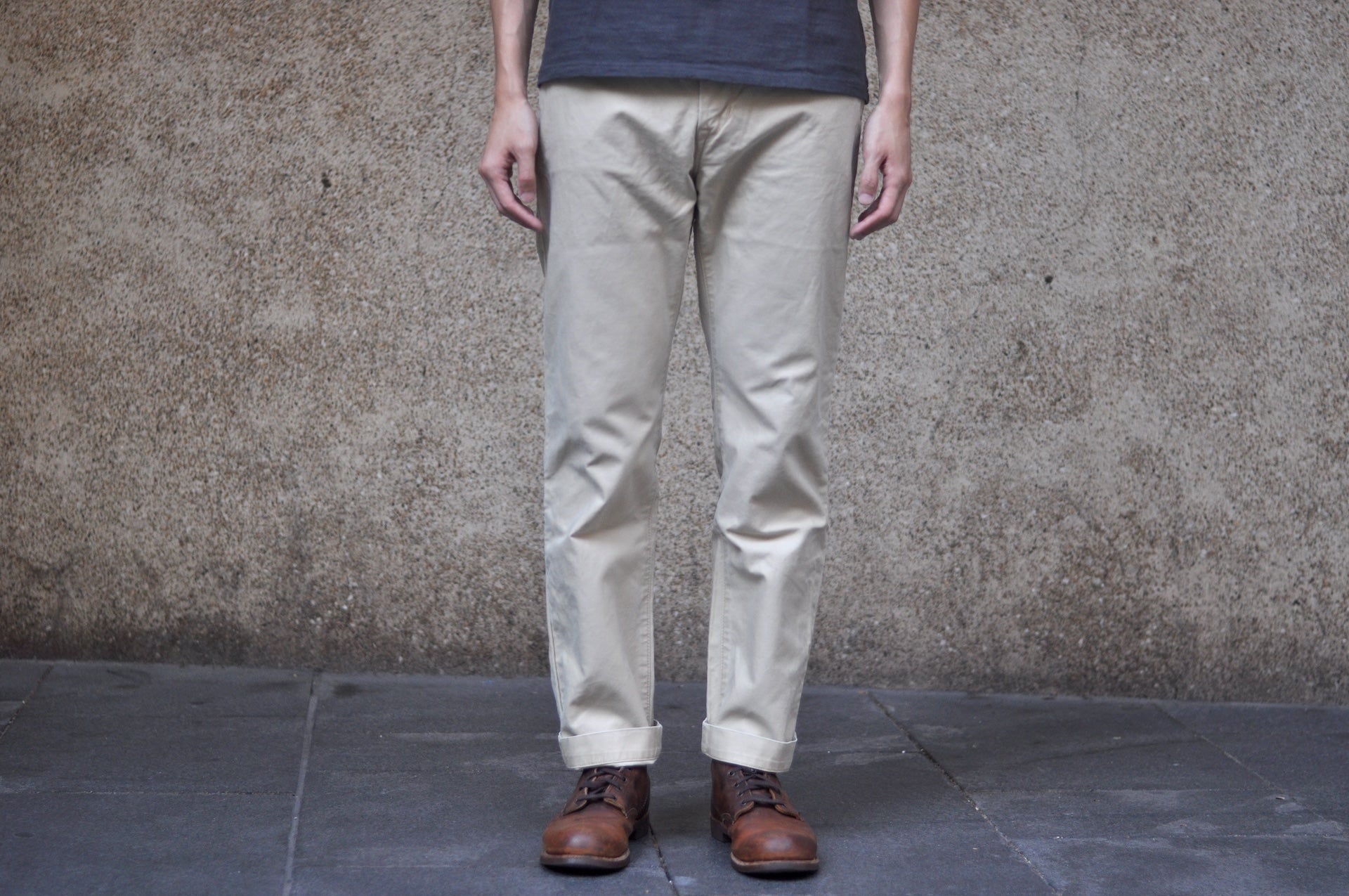 Japan Blue 12oz Weapon Twill Military Chinos (Beige)