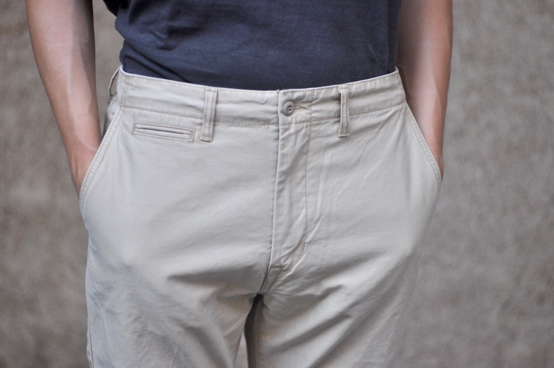 Japan Blue 12oz Weapon Twill Military Chinos (Beige)