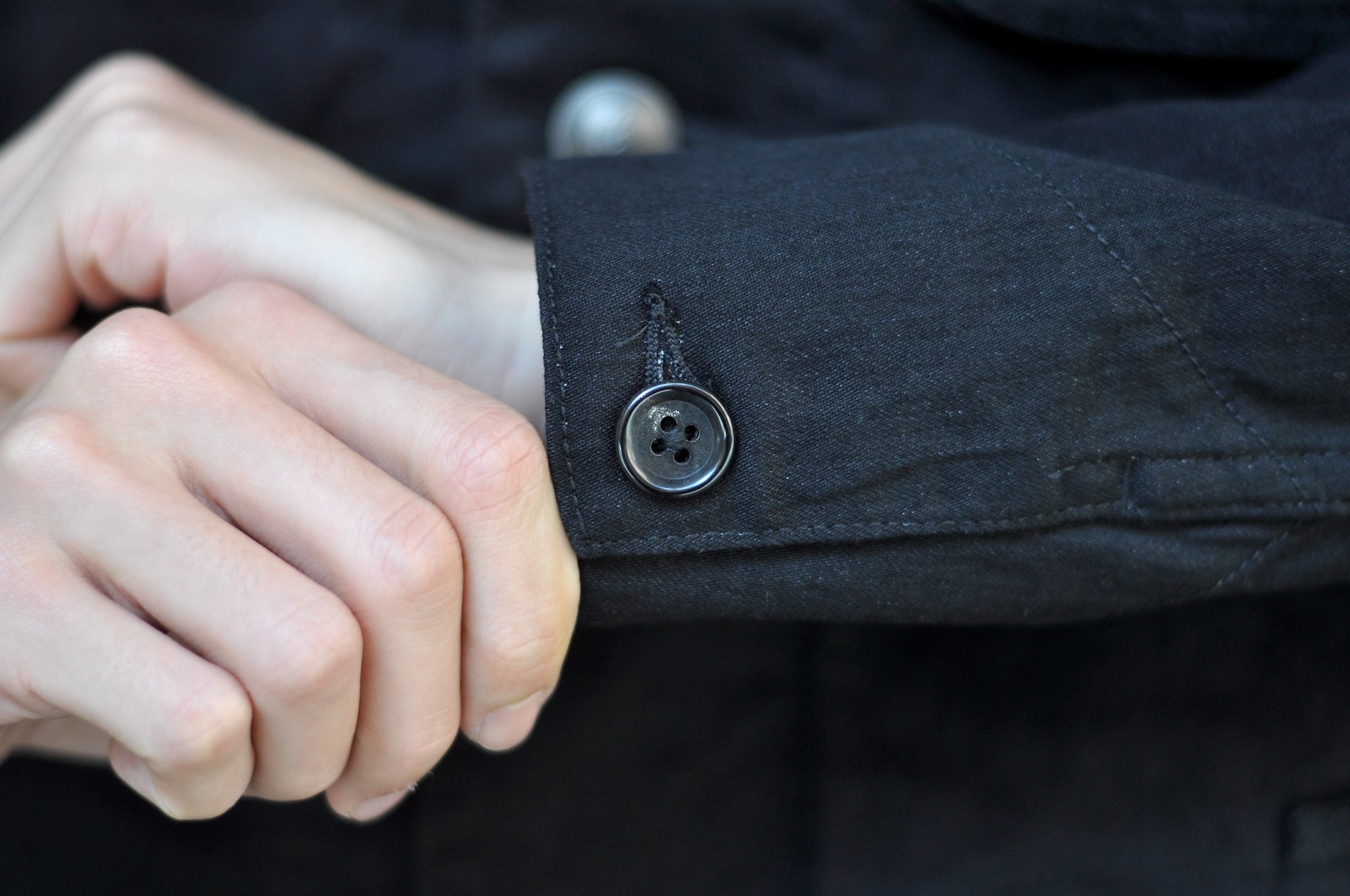 Pure Blue Japan 11oz Stretch Denim Tailored Jacket (Black)
