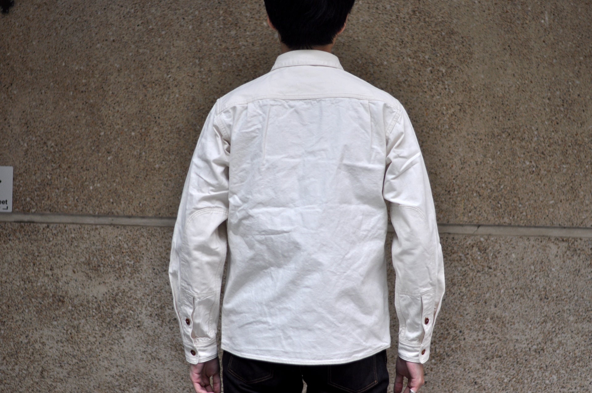 Freewheelers "Uplander" Heavyweight Duck Canvas Workshirt (Natural)