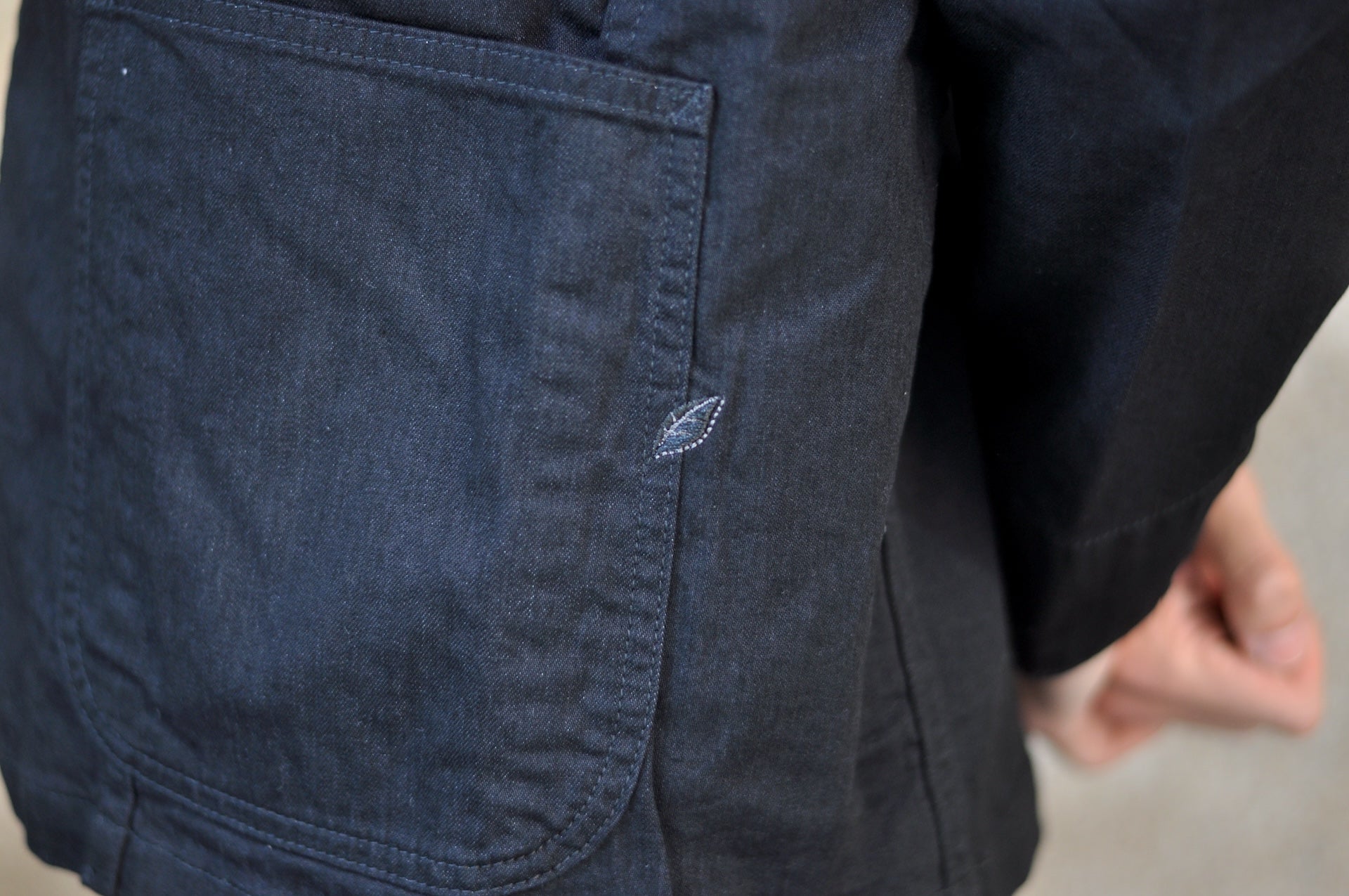 Pure Blue Japan 11oz Stretch Denim Tailored Jacket (Black)