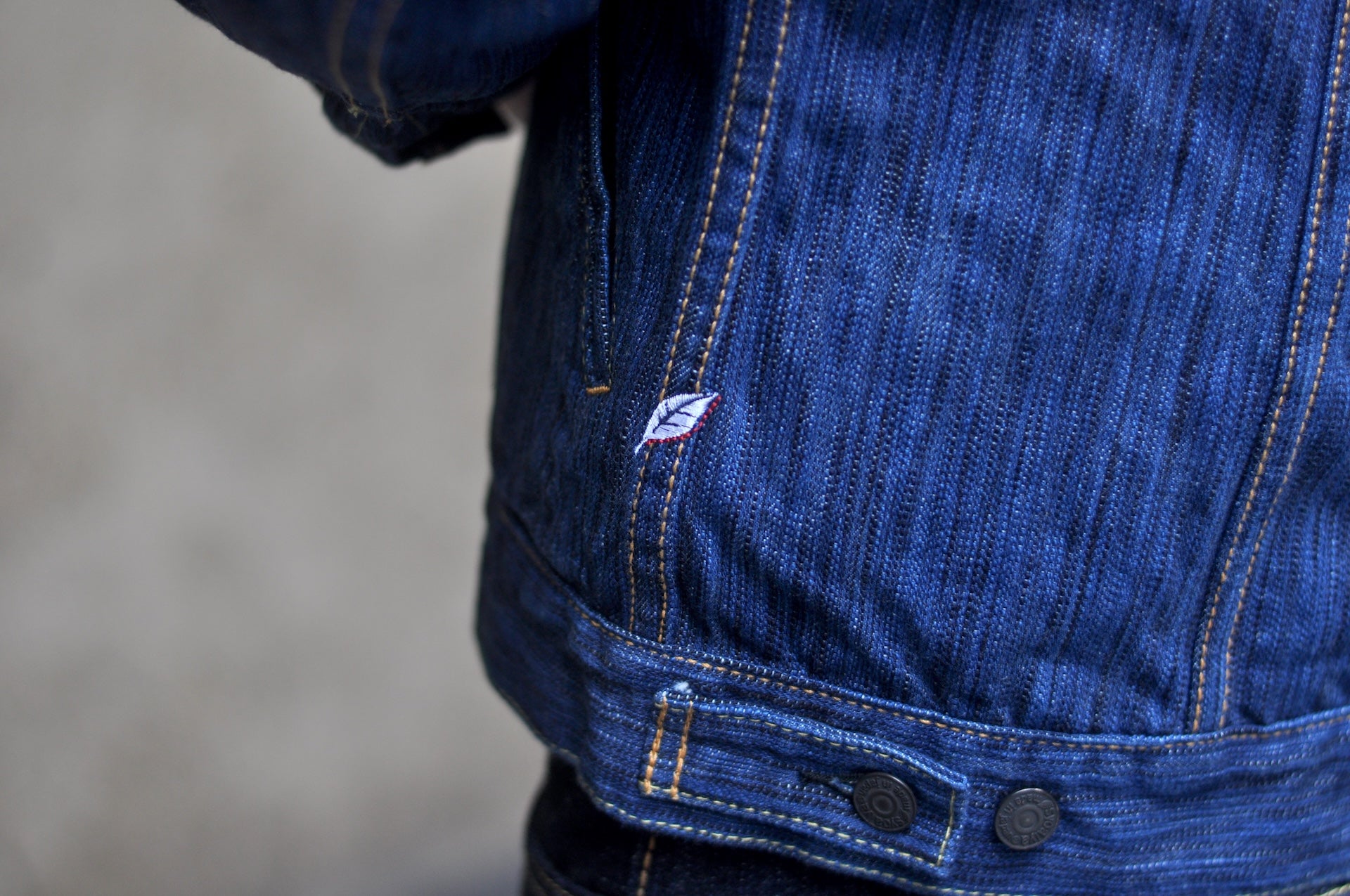 Pure Blue Japan 14.5oz Indigo Dyed “Waterfall” Type 2 Denim Jacket (Midnight)