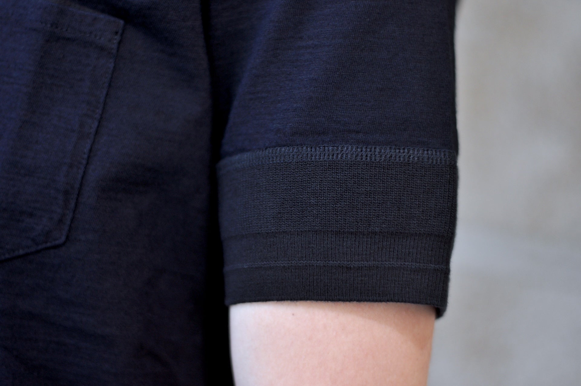 Pure Blue Japan 6.5oz "Signature" Pocket Tee (Indigo X Black)