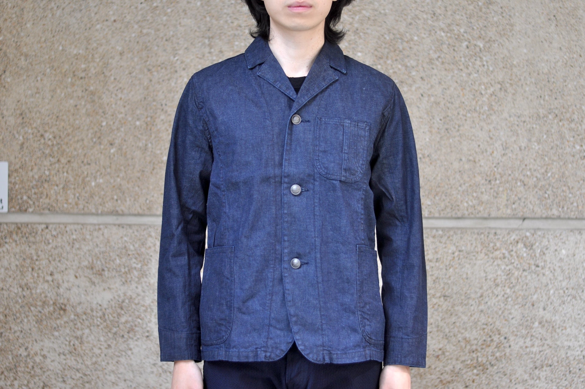 Pure Blue Japan 11oz Stretch Denim Tailored Jacket (Indigo)
