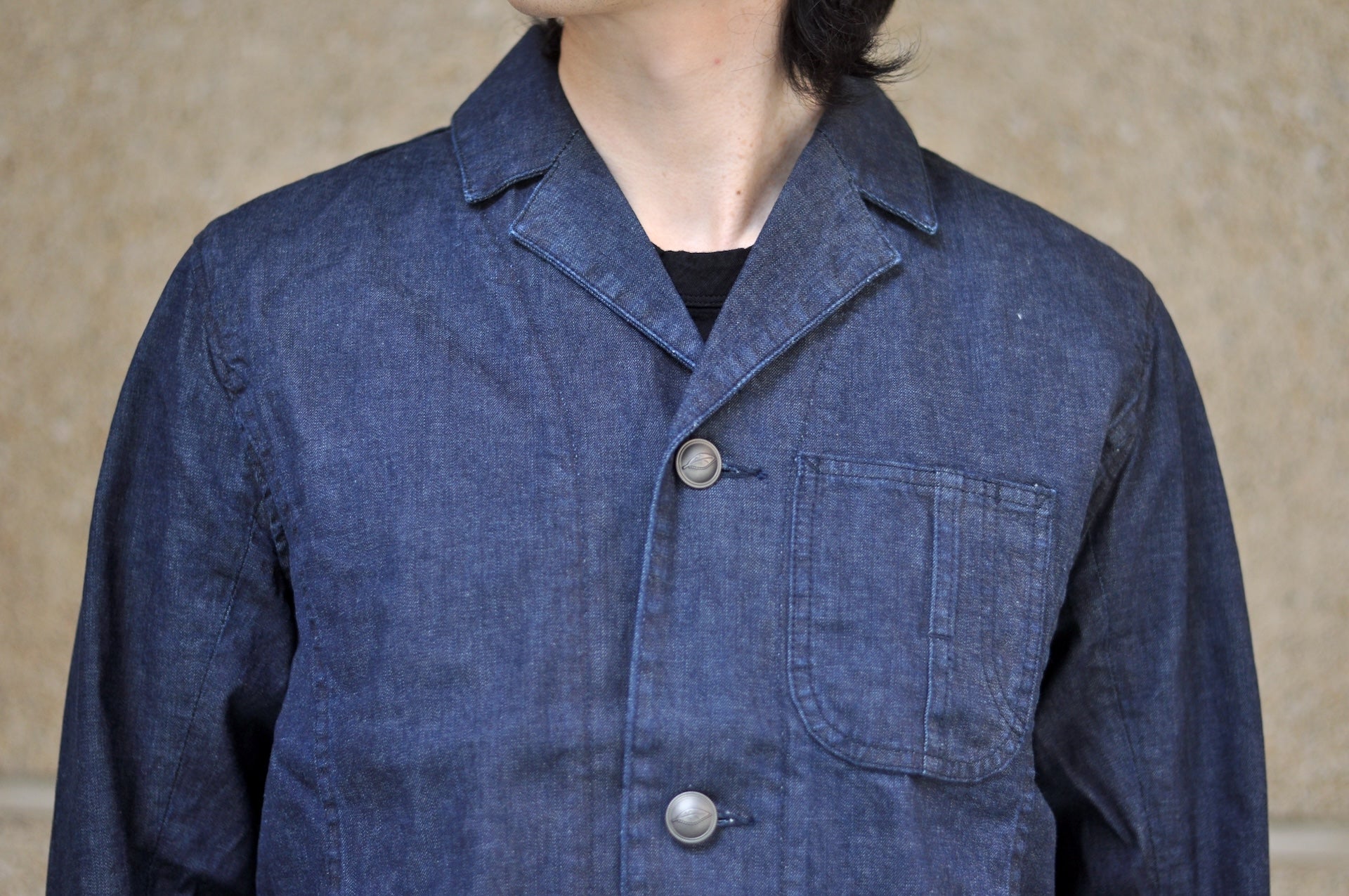 Pure Blue Japan 11oz Stretch Denim Tailored Jacket (Indigo)