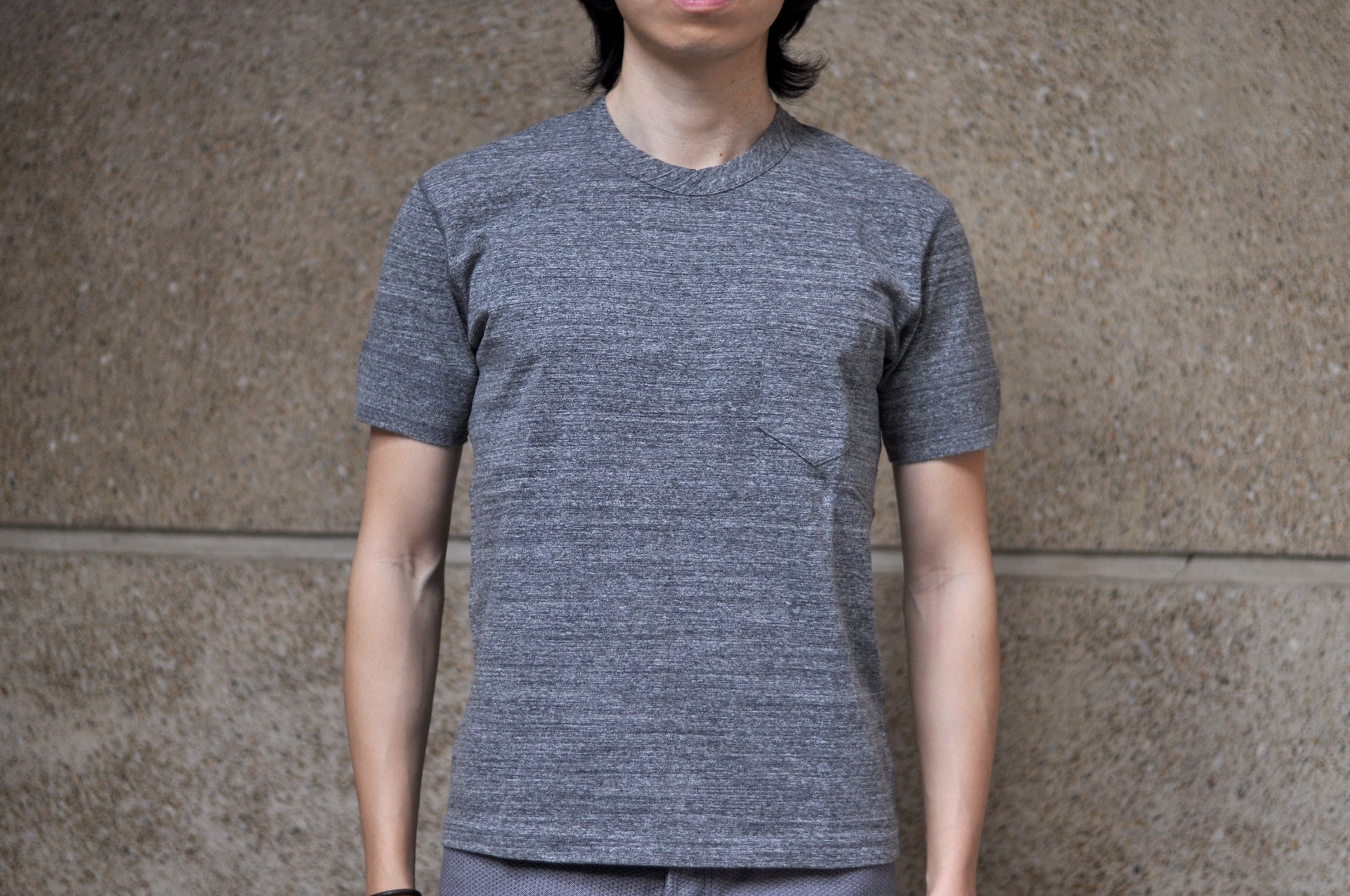 Pure Blue Japan 6.5oz "Signature" Pocket Tee (Dark Heather Gray)