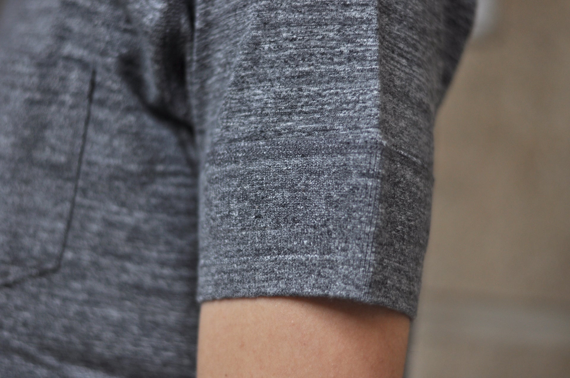 Pure Blue Japan 6.5oz "Signature" Pocket Tee (Dark Heather Gray)